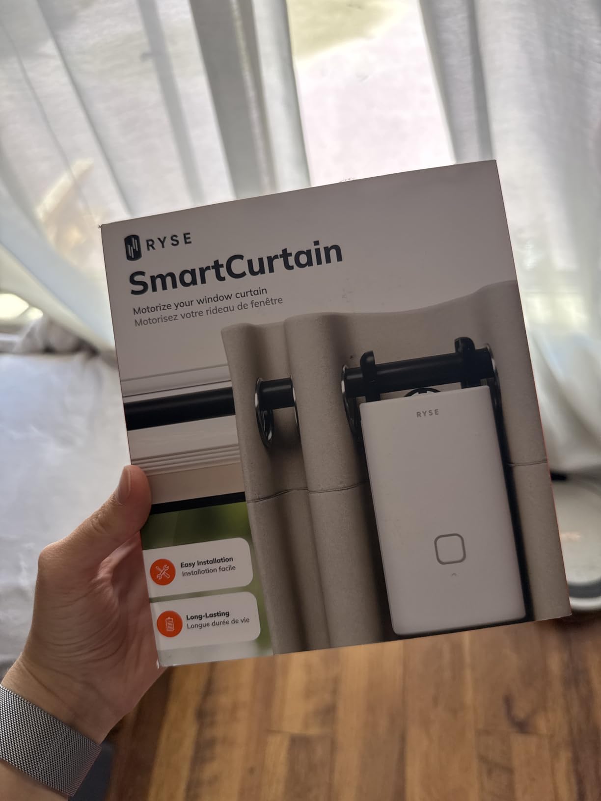 Ryse SmartCurtain | Motorized Curtain | Turn Current Curtains into Electric, Automated Drapes | Easy Install | Works with Existing Single or Double Curtain | Phone App Enabled | Charger Not Included - Customer Photo 2