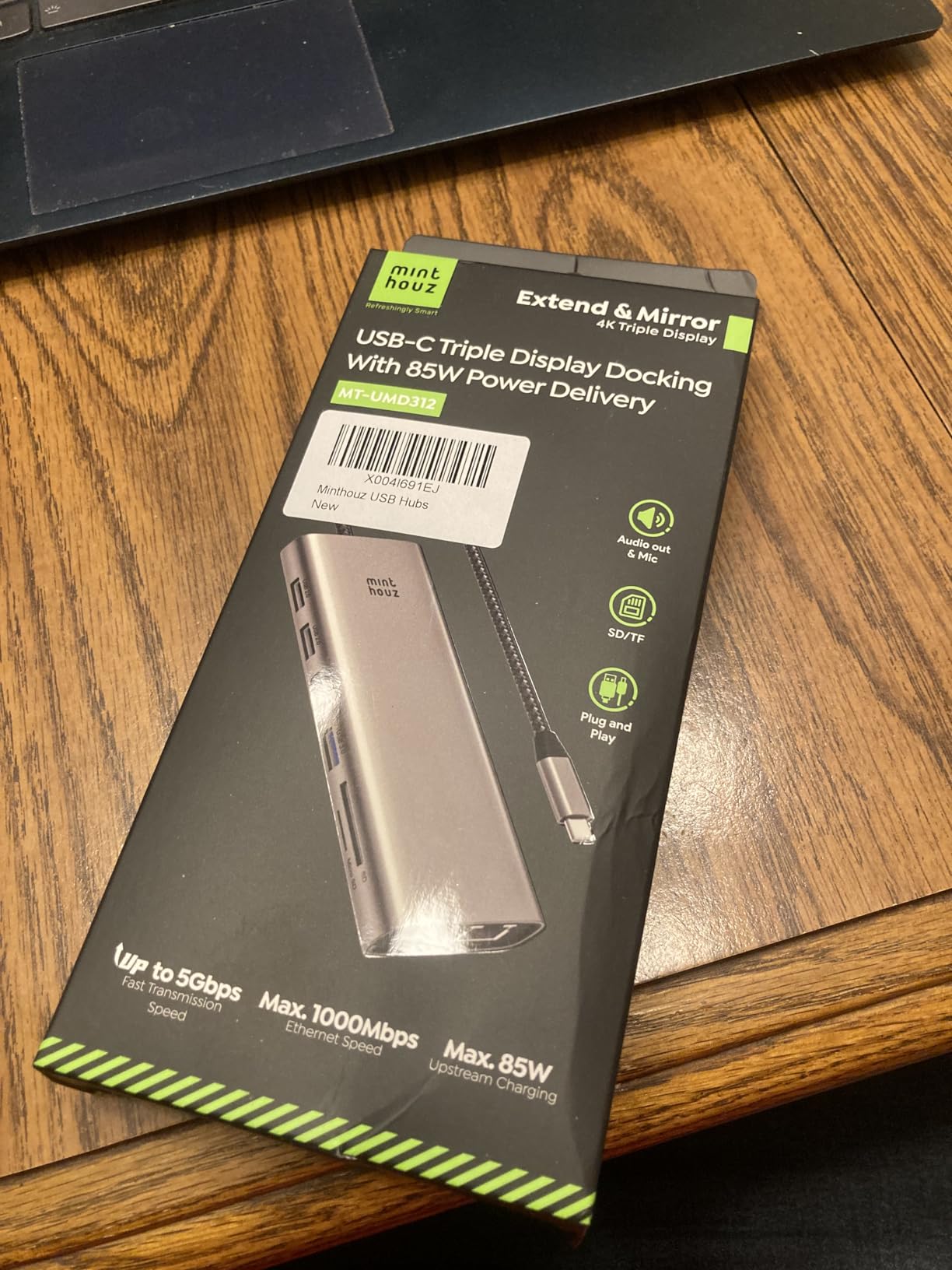 USB C Docking Station, Minthouz 12-in-1 Laptop Docking Station Dual Monitor with Dual 4k HDMI+8k DisplayPort+10Gbps, 3 USB A/C, 100W PD, Ethernet, SD/TF, Audio, USB C Hub for MacBook/Dell/HP/Surface - Customer Photo 2