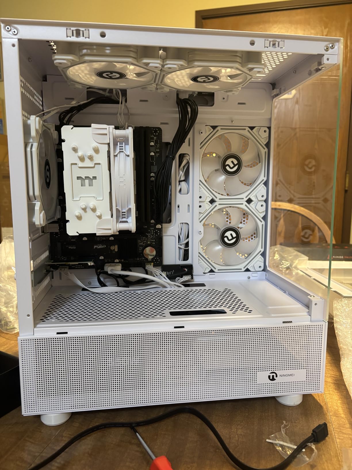 NINGMEI Soul Gaming PC Desktop,AMD Ryzen 5 5600GT 6 core 3.6GHz(up to 4.6GHz),AMD Radeon Vega 7 Graphics,16GB DDR4 RAM 3200MHz,1TB NVME SSD,550W PSU, Windows 11 Home 64-bit,White Customer Review NINGMEI Soul Gaming PC Desktop,AMD Ryzen 5 5600GT 6 core 3.6GHz(up to 4.6GHz),AMD Radeon Vega 7 Graphics,16GB DDR4 RAM 3200MHz,1TB NVME SSD,550W PSU, Windows 11 Home 64-bit,White - Customer Photo 1