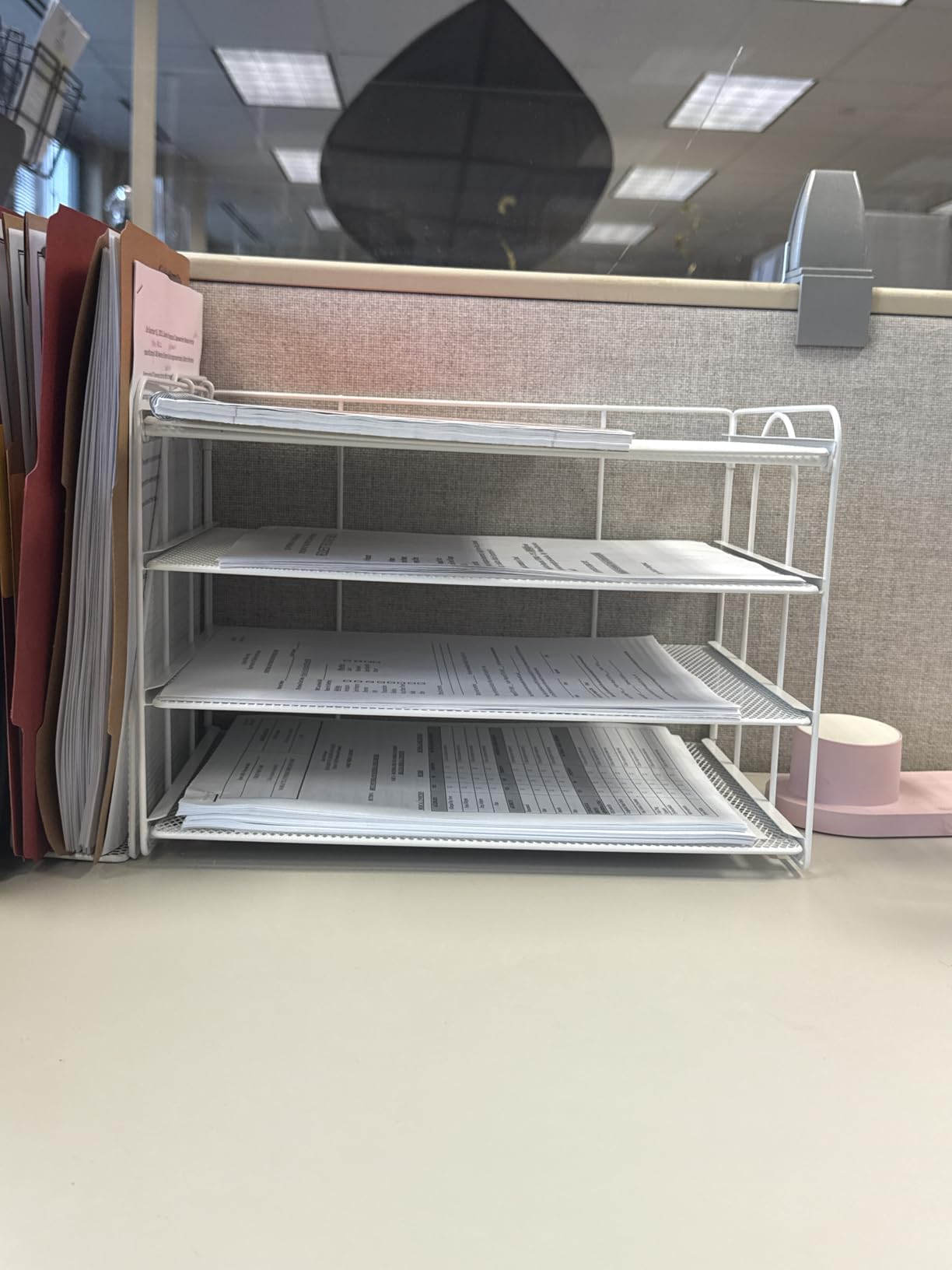 gianotter 4-Tier Paper Organizer With Magazine Holder, Desk Organizers and Accessories, Desk Accessories & Workspace Organizers, File Organizer for Office Supplies Storag (Black) - Customer Photo 2