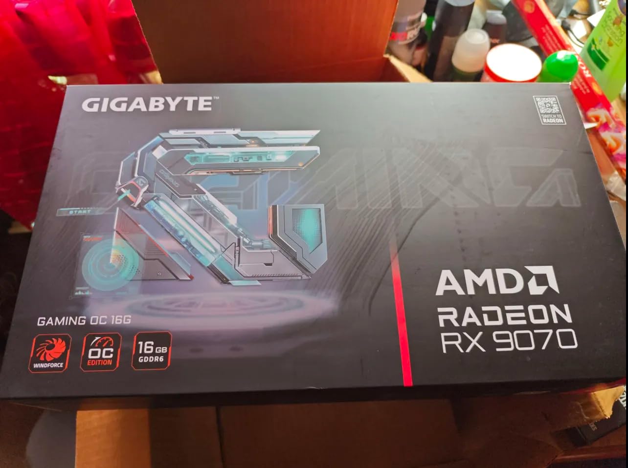 GIGABYTE Radeon RX 9070 XT Gaming OC 16G Graphics Card, 16GB GDDR6, PCIe 5.0 customer photo 2