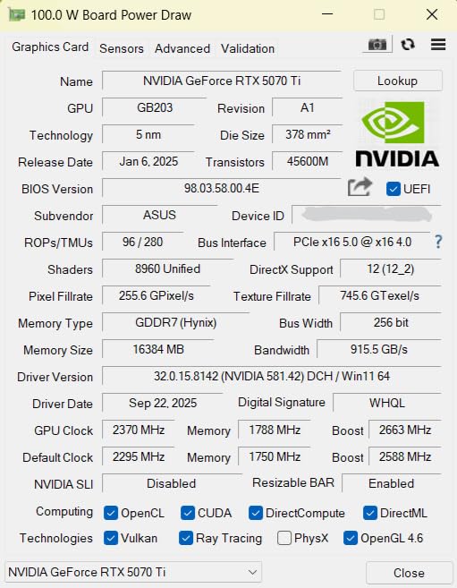 ASUS TUF GeForce RTX 5070 Ti 16GB GDDR7 OC Edition Graphics Card customer photo 2