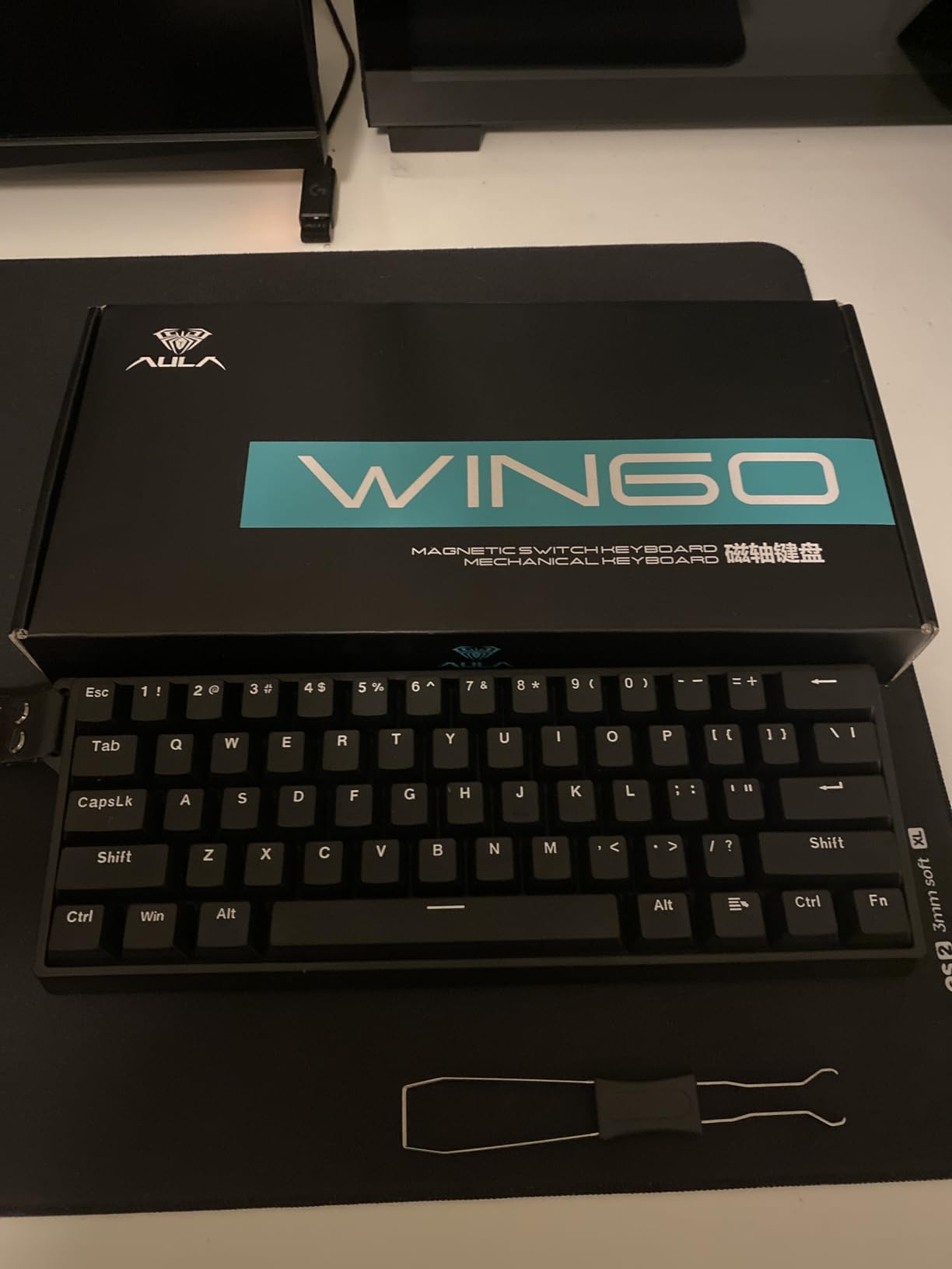 Aula WIN60 HE - 60% Mechanical Gaming Keyboard Wired, Magnetic Switch Hot Swappable, Adjustable Actuation Rapid Trigger Mode, 8000 Hz Polling Rate, RGB Small Keyboard 60 Percent Compact Design for PC customer photo 1