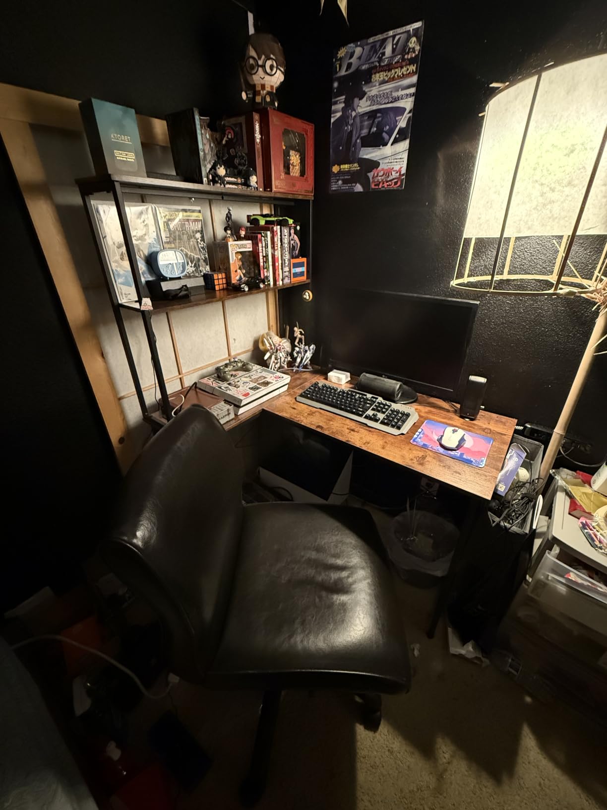 Casaottima Gaming Desk with Power Outlets & LED Lights, 43 Inch Reversible L Shaped Computer Desk with Shelves & Storage Bag, Corner Desk for Home Office, Black Customer Review Casaottima Gaming Desk with Power Outlets & LED Lights, 43 Inch Reversible L Shaped Computer Desk with Shelves & Storage Bag, Corner Desk for Home Office, Black - Customer Photo 1