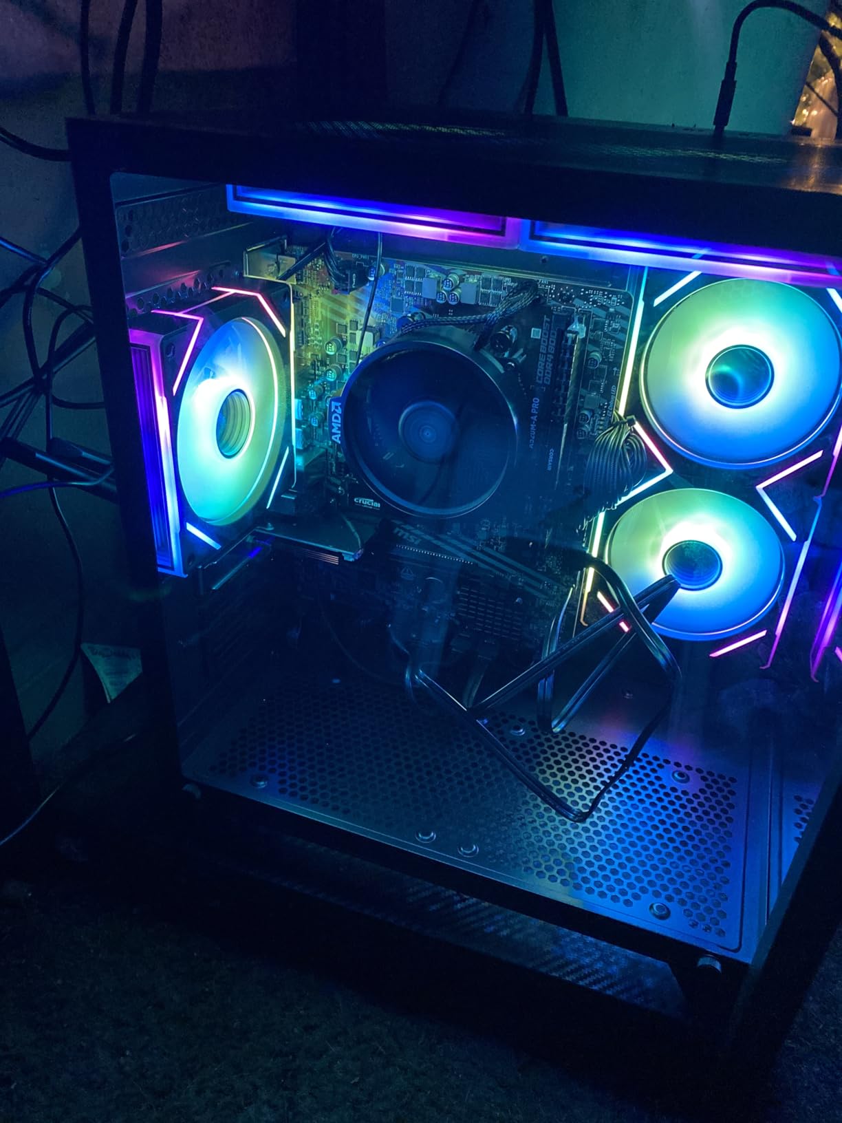 Gaming PC Desktop Computer AMD Ryzen 5 5600GT,16GB DDR4 3200MHz,1TB M.2 NVMe PCle,550W 80PLUS PSU,WiFi,Game Design Office Console,Sea View Room, Towers Prebuilt PC (Black) customer photo 1