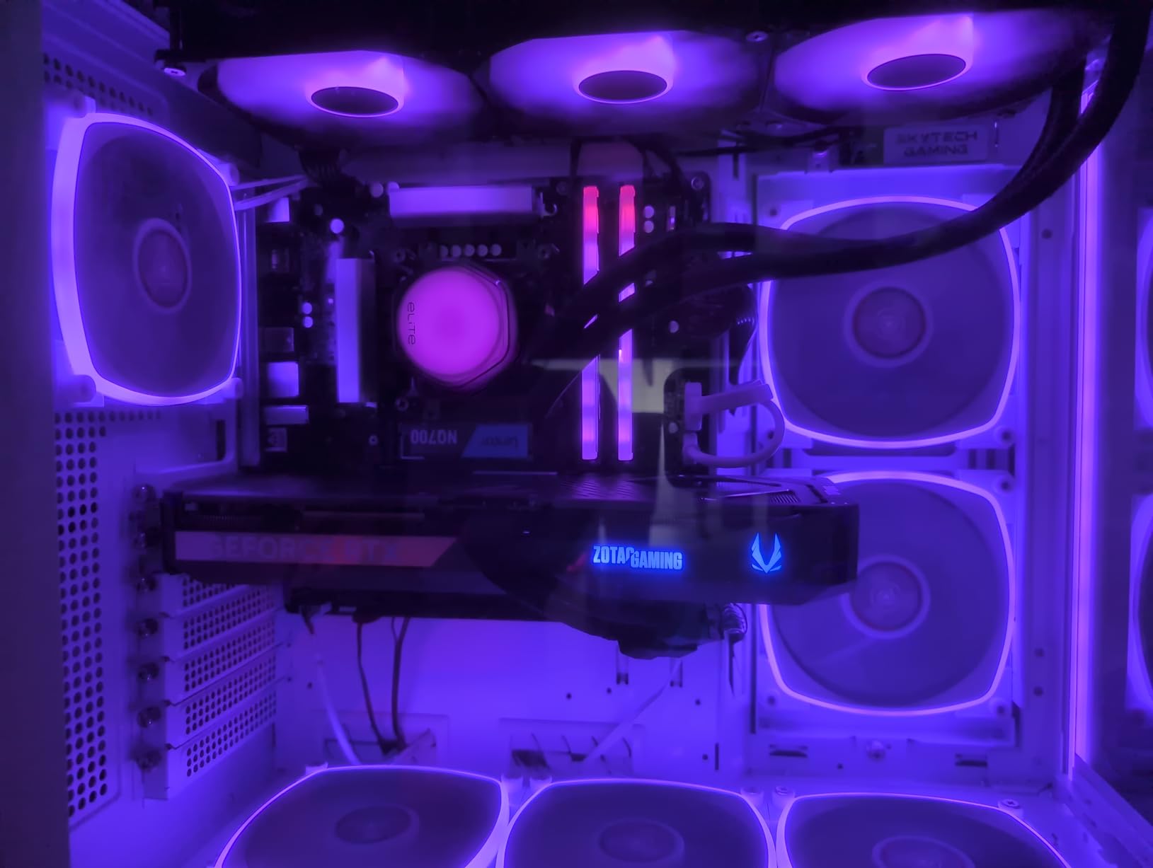 Skytech King 95 Gaming PC Desktop, Intel i7 14700F 2.1 GHz (5.3GHz Turbo Boost), NVIDIA RTX 5070 12GB GDDR7, 1TB Gen4 SSD, 32GB DDR5 RAM 6000 RGB, 850W Gold PSU, 360mm ARGB AIO, Wi-Fi, Win 11 Home Customer Review Skytech King 95 Gaming PC Desktop, Intel i7 14700F 2.1 GHz (5.3GHz Turbo Boost), NVIDIA RTX 5070 12GB GDDR7, 1TB Gen4 SSD, 32GB DDR5 RAM 6000 RGB, 850W Gold PSU, 360mm ARGB AIO, Wi-Fi, Win 11 Home - Customer Photo 2