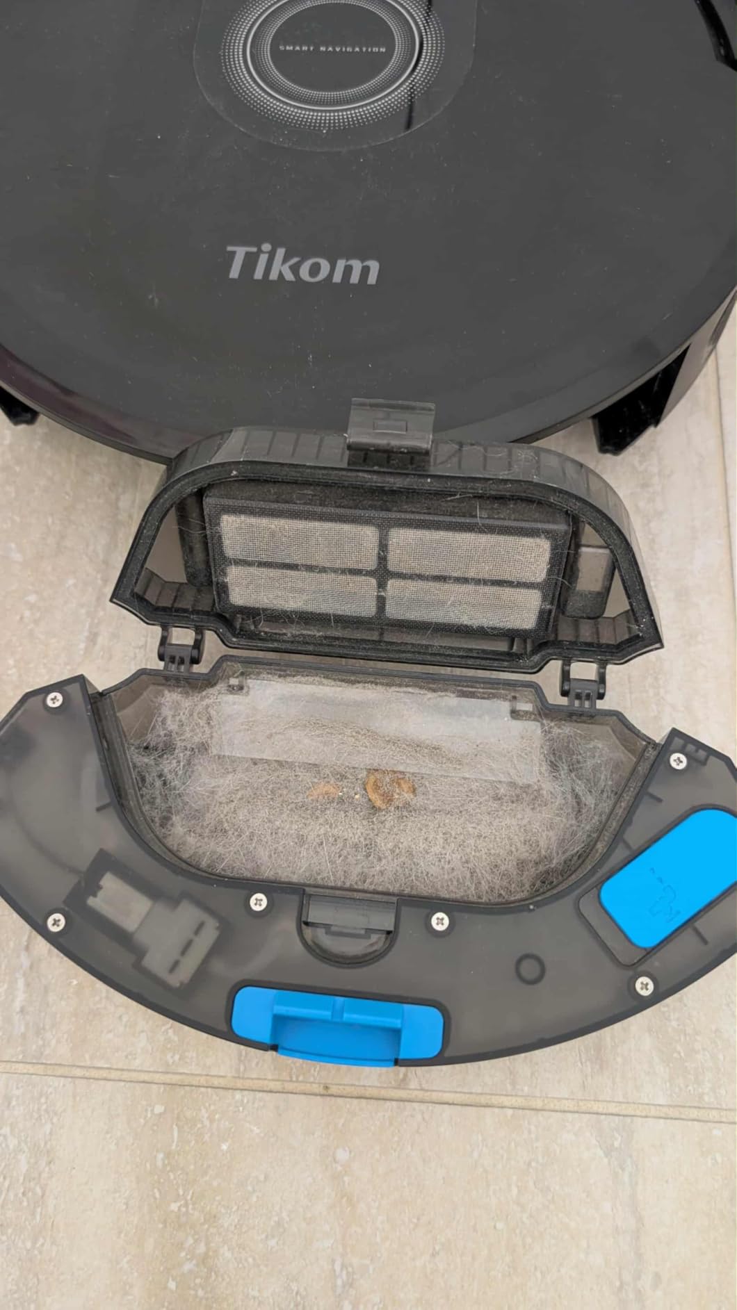 Tikom Robot Vacuum and Mop Combo, 5000Pa Robotic Vacuum Cleaner, 150 Min Max, App & Remote Control, Ideal for Hard Floor, Carpet, Pet Hair, Self-Charge(G8000 Max) Customer Review Tikom Robot Vacuum and Mop Combo, 5000Pa Robotic Vacuum Cleaner, 150 Min Max, App & Remote Control, Ideal for Hard Floor, Carpet, Pet Hair, Self-Charge(G8000 Max) - Customer Photo 2