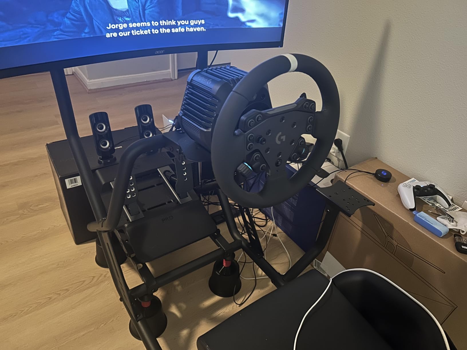 Logitech G RS50 System, 3-Piece Sim Racing Steering Wheel Setup - RS50 Wheel base with 8 Nm Direct Drive, RS Wheel Hub with 13 Buttons and RS Round Wheel 11–inch - For PS5/PS4/PC Customer Review Logitech G RS50 System, 3-Piece Sim Racing Steering Wheel Setup - RS50 Wheel base with 8 Nm Direct Drive, RS Wheel Hub with 13 Buttons and RS Round Wheel 11–inch - For PS5/PS4/PC - Customer Photo 1