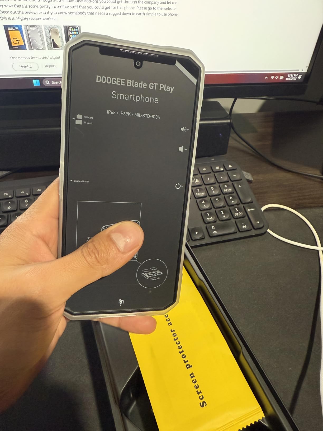 DOOGEE Blade GT Play 5G Rugged Smartphone with RGB LED Light Effect,Rugged Phone 6.72