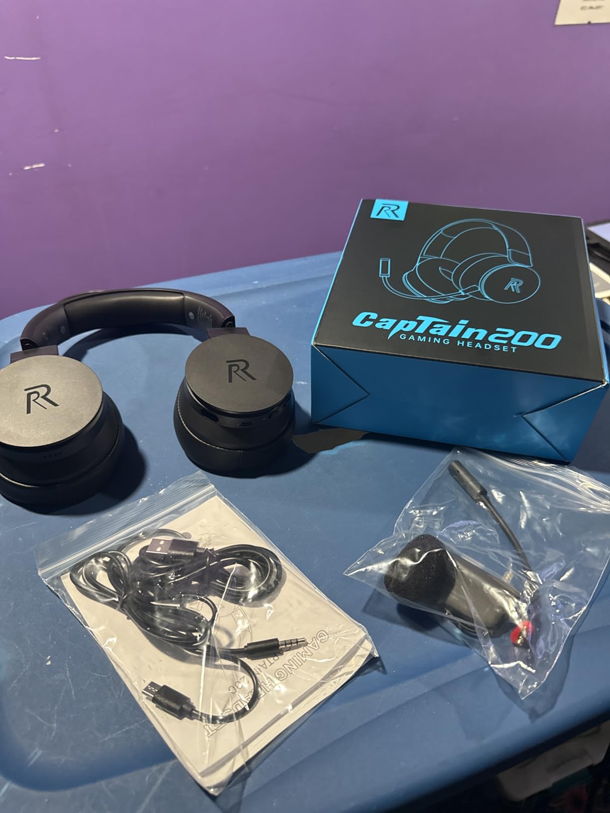 RYR Wireless Gaming Headset for Xbox Series X|S, Xbox One, PS5, PS4, Mac, Bluetooth 5.3, 3D Surround Sound, Rotatable Earmuffs, Gaming Headphones with Noise Canceling Microphones-Blackgreen - Customer Photo 2