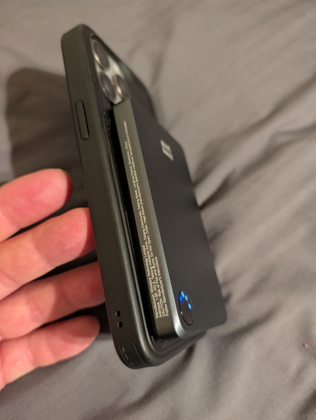 Minthouz Qi2 Certified 5000mAh Wireless Power Bank for iPhone, 15W MagSafe Wireless + 20W USB-C Fast Charging, Magsafe Portable Charger Slim for iPhone 16/15/14/13/12/Pro/Mini/Pro Max & Android - Customer Photo 1