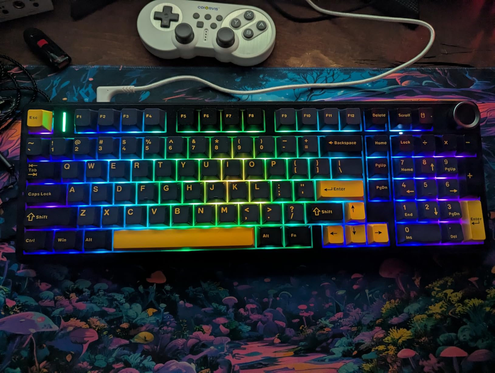 x Aula F99 Pro 99% Mechanical Gaming Keyboard – Wireless Bluetooth, 2.4Ghz RF, USB-C Wired Keyboard with RGB Backlit, Hot-Swappable Pre-lubed Linear Switches, PBT Keycaps, Numpad, Volume Knob - Customer Photo 1