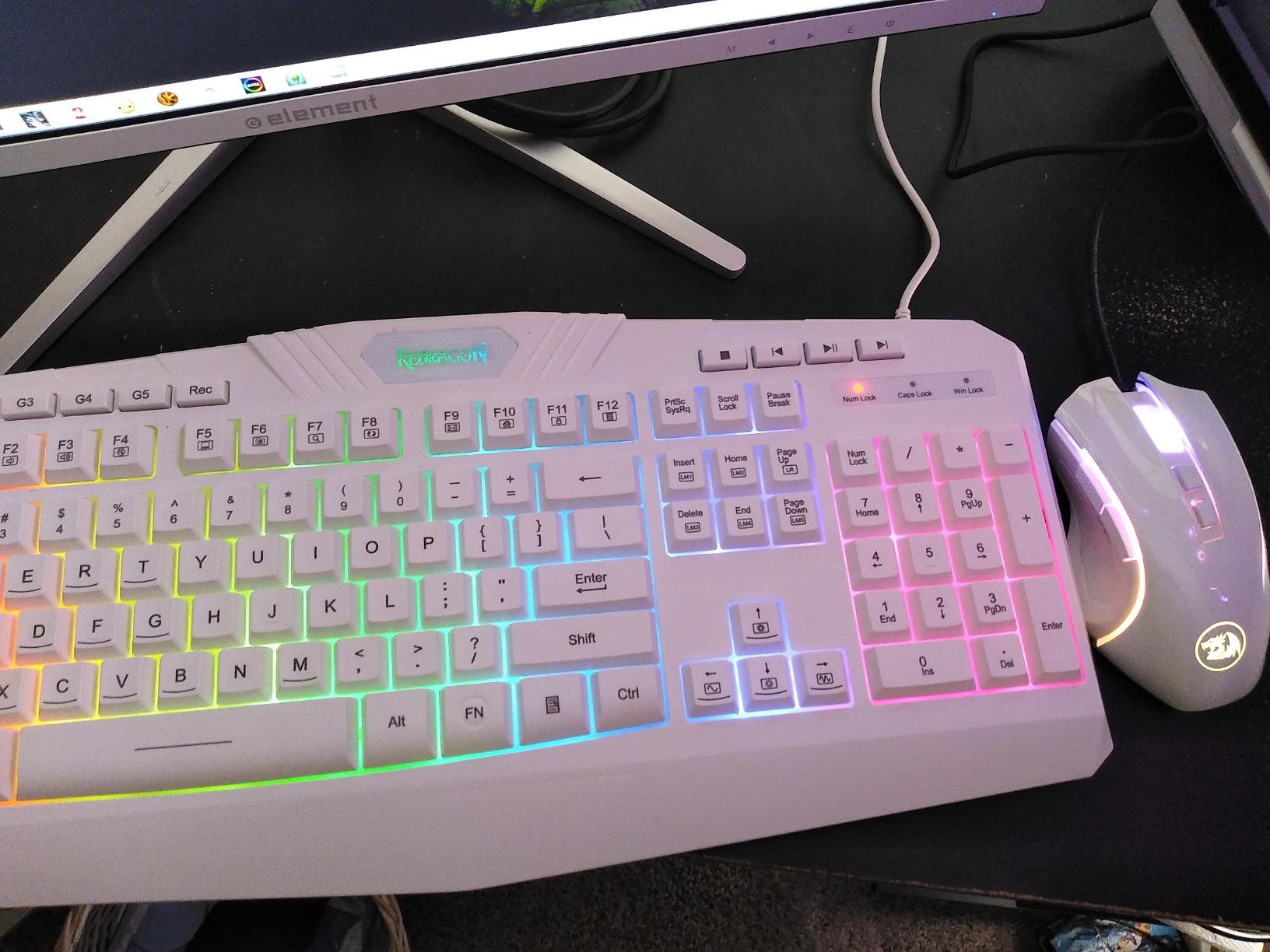 Redragon S101M-KS Gaming Keyboard and Mouse Wireless with Tri-Mode, RGB Keyboard and 4800 DPI Gaming Mouse, 10 Independent Multimedia Keys for Wins, PC, Computer, Wireless S101 Ideal for Gamer Customer Review Redragon S101M-KS Gaming Keyboard and Mouse Wireless with Tri-Mode, RGB Keyboard and 4800 DPI Gaming Mouse, 10 Independent Multimedia Keys for Wins, PC, Computer, Wireless S101 Ideal for Gamer - Customer Photo 2