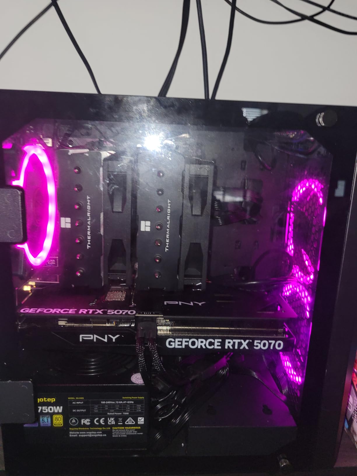 PNY NVIDIA GeForce RTX™ 5070 Epic-X™ ARGB OC Triple Fan, Graphics Card (12GB GDDR7, 192-bit, Boost Speed: 2685 MHz, SFF-Ready, PCIe® 5.0, HDMI®/DP 2.1, 2.4-Slot, NVIDIA Blackwell Architecture, DLSS 4) Customer Review PNY NVIDIA GeForce RTX™ 5070 Epic-X™ ARGB OC Triple Fan, Graphics Card (12GB GDDR7, 192-bit, Boost Speed: 2685 MHz, SFF-Ready, PCIe® 5.0, HDMI®/DP 2.1, 2.4-Slot, NVIDIA Blackwell Architecture, DLSS 4) - Customer Photo 4