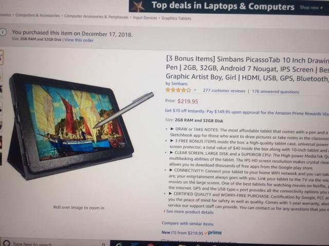 PicassoTab A10 Drawing Tablet • No Computer Needed • Stylus Pen, Pro Drawing Apps & Tutorials • 10