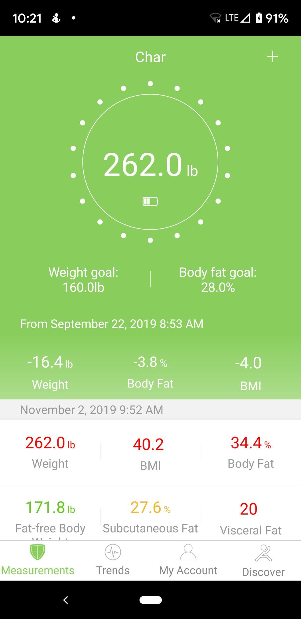 RENPHO Scale for Body Weight and Fat Percentage, Smart Scale with 8 Electrodes Larger Platform, Body Analyzer for BMI, Body Fat, Muscle Mass, High Precision, 400lbs - Customer Photo 3