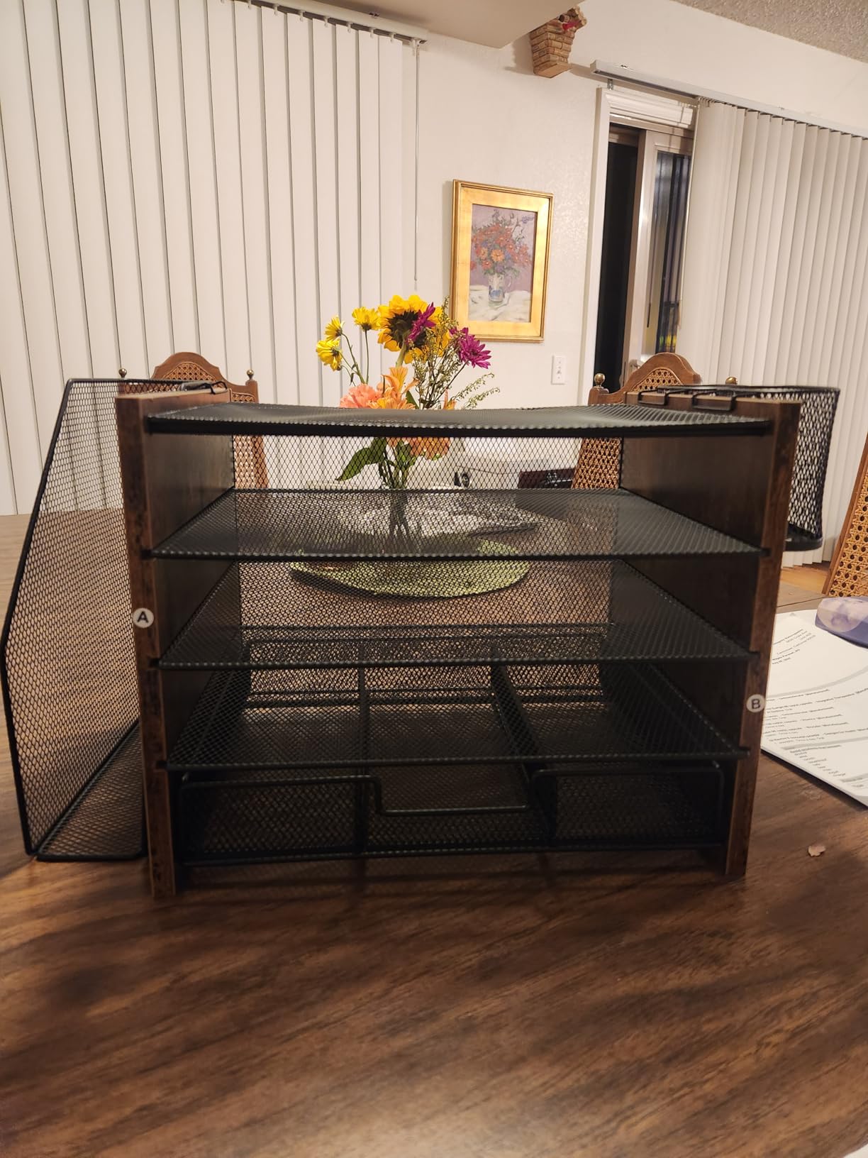 AUPSEN Desk Organizers and Accessories, 5-Tier Desktop Paper File Organizer with Removable File Holder, Desk Accessories & Workspace Organization for Home Office Supplies (Black) - Customer Photo 2