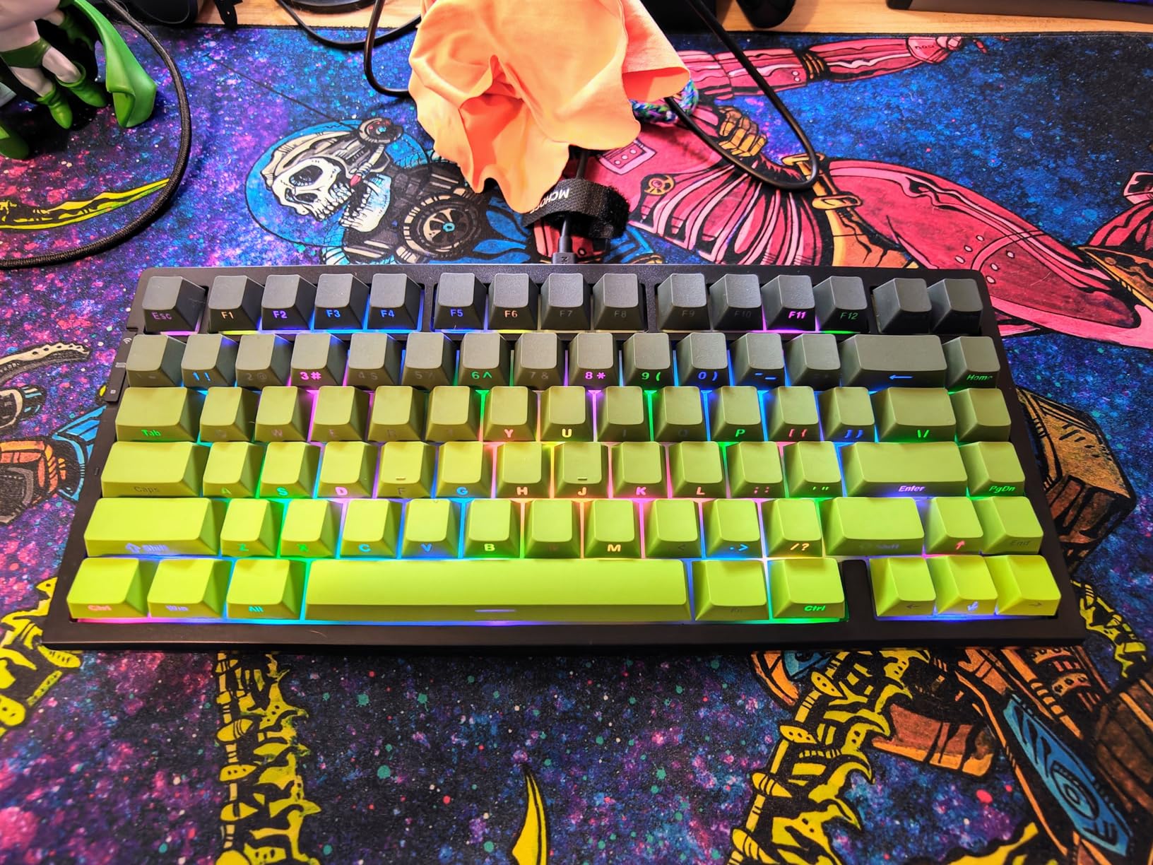 MCHOSE G75 PRO 75% Wireless Mechanical Keyboard, TKL Keyboards Tri-Mode BT5.0/2.4GHz/USB-C, Hot Swap Custom Creamy Keyboards Linear Switch, Double Shot PBT Keycaps RGB LED Backlit, White&Green Customer Review MCHOSE G75 PRO 75% Wireless Mechanical Keyboard, TKL Keyboards Tri-Mode BT5.0/2.4GHz/USB-C, Hot Swap Custom Creamy Keyboards Linear Switch, Double Shot PBT Keycaps RGB LED Backlit, White&Green - Customer Photo 1