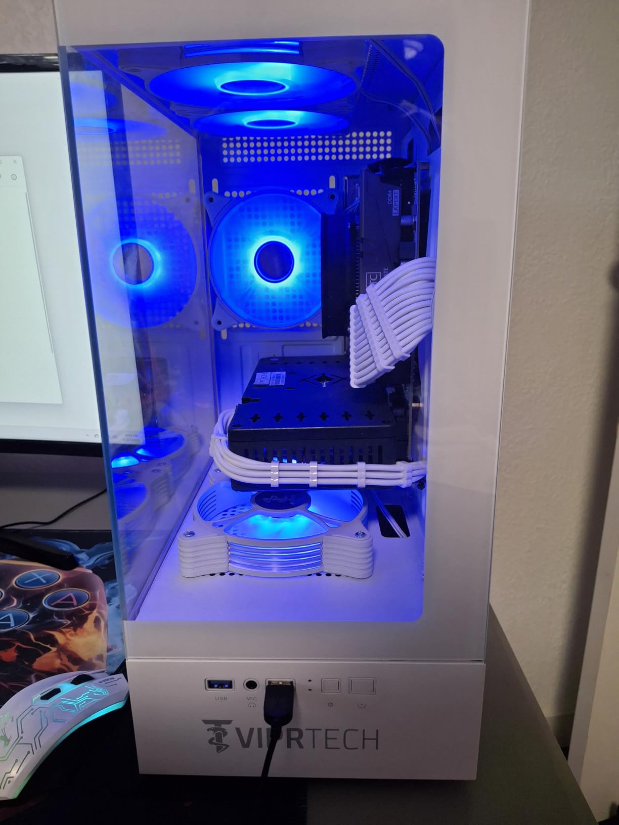 ViprTech Stryker 3.0 Liquid-Cooled PC - AMD Ryzen 7 (4.1GHz Turbo), RTX 3060 12GB, 32GB DDR4 3200, 1TB NVMe SSD, 700W PSU, WiFi BT, Win 11 Pro, RGB, Gaming Desktop Computer Prebuilt, White Customer Review ViprTech Stryker 3.0 Liquid-Cooled PC - AMD Ryzen 7 (4.1GHz Turbo), RTX 3060 12GB, 32GB DDR4 3200, 1TB NVMe SSD, 700W PSU, WiFi BT, Win 11 Pro, RGB, Gaming Desktop Computer Prebuilt, White - Customer Photo 5