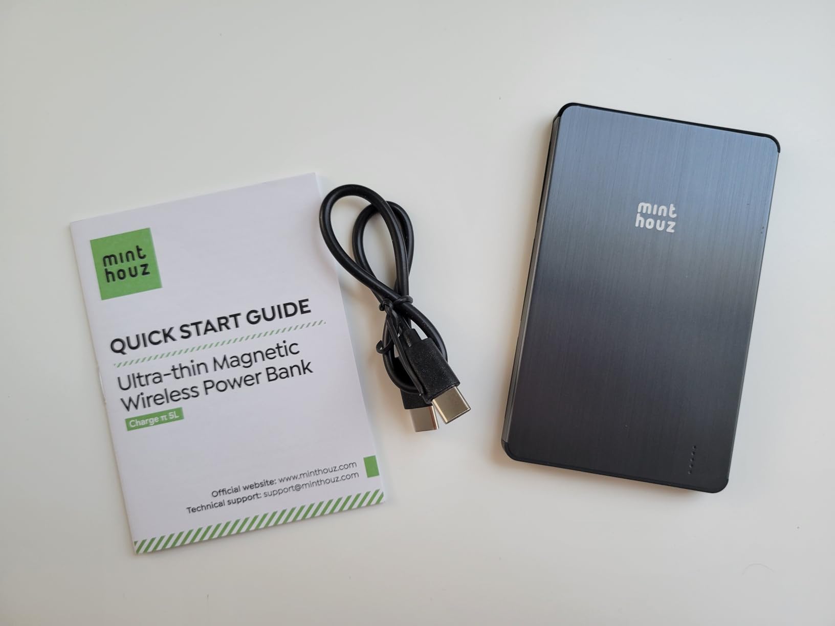 Minthouz MagSafe Portable Charger Slim, 5000mAh Magnetic Power Bank with 15W Wireless & USB-C, for iPhone 17/16/15/14/13/12 Series & Android - Customer Photo 1