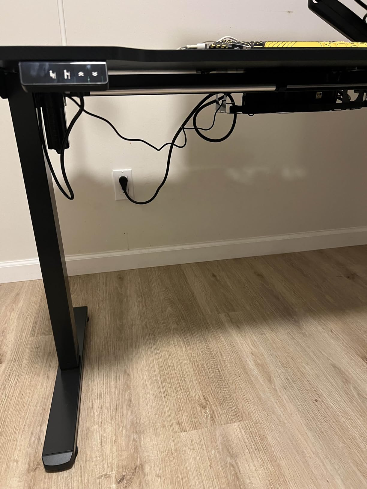 Gaming Standing Desk with LED Lights & Host Shelf, 55 Gaming Standing Desk with LED Lights & Host Shelf, 55