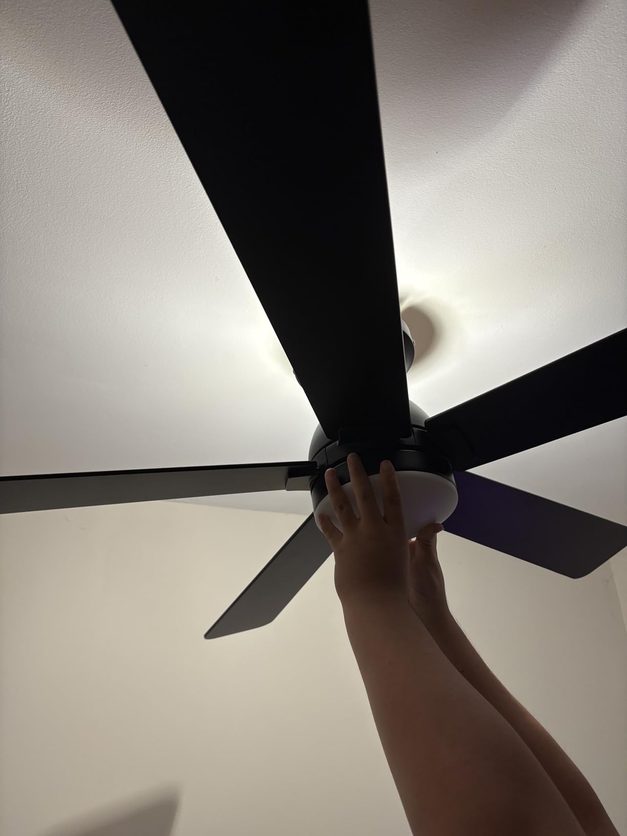 Ceiling Fans with Lights, 52 Inch Low Profile Ceiling Fan with Light and Remote Control, Flush Mount, Reversible, 3CCT, Dimmable LED, Quiet, Black Ceiling Fan for Bedroom, Living Room Customer Review Ceiling Fans with Lights, 52 Inch Low Profile Ceiling Fan with Light and Remote Control, Flush Mount, Reversible, 3CCT, Dimmable LED, Quiet, Black Ceiling Fan for Bedroom, Living Room - Customer Photo 1