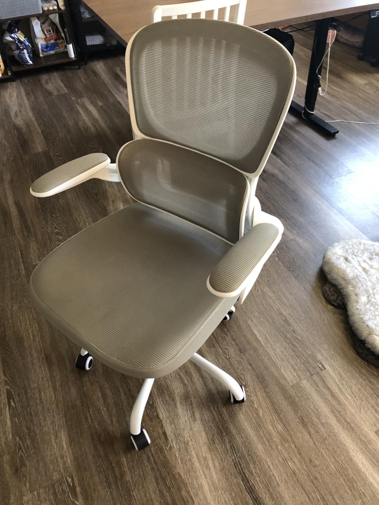 Home Office Desk Chair, Ergonomic Office Chair with Lumbar Support and Adjustable Armrests, Office Chair, Breathable Mesh Mid Back Computer Chair, Modern Comfy Desk Chair - Customer Photo 5