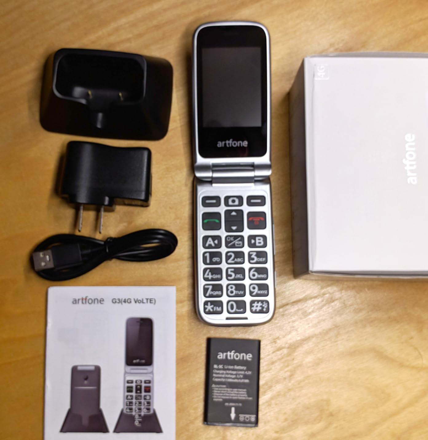 G3 Pro Red - 4G LTE Flip Phone for Seniors丨Unlcoked Flip Phone with SOS Button丨Loud Speaker丨Camera丨Talking Clock丨Photo Speed Dial丨 Hands-free丨Dumb Phone丨Charging Dock丨Extended Battery Life - Customer Photo 4