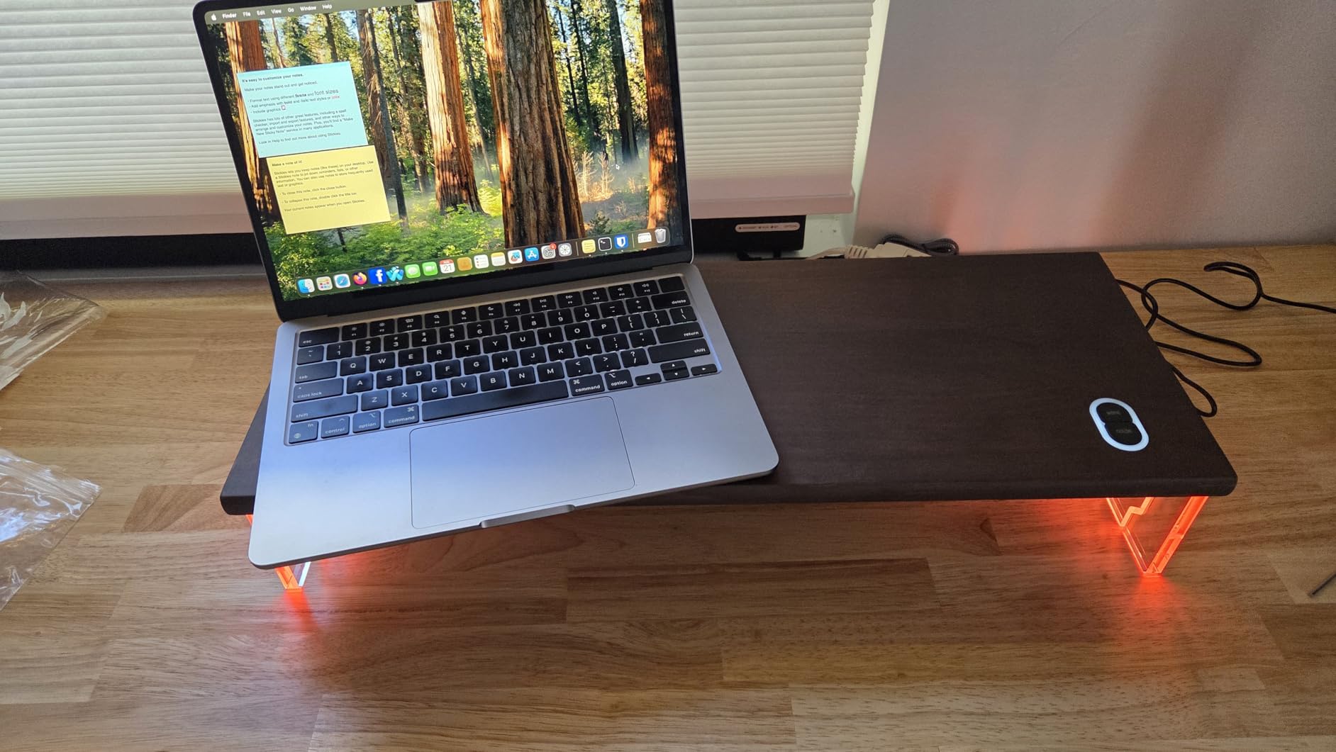 Veyro Gaming Monitor Stand For Desk with Acrylic Legs & 18-Color RGB LED Light - Gaming Monitor Riser and Wooden Monitor Stands for Monitors, Laptops & Gaming PCs – Ergonomic Acrylic Desk Riser Customer Review Veyro Gaming Monitor Stand For Desk with Acrylic Legs & 18-Color RGB LED Light - Gaming Monitor Riser and Wooden Monitor Stands for Monitors, Laptops & Gaming PCs – Ergonomic Acrylic Desk Riser - Customer Photo 1