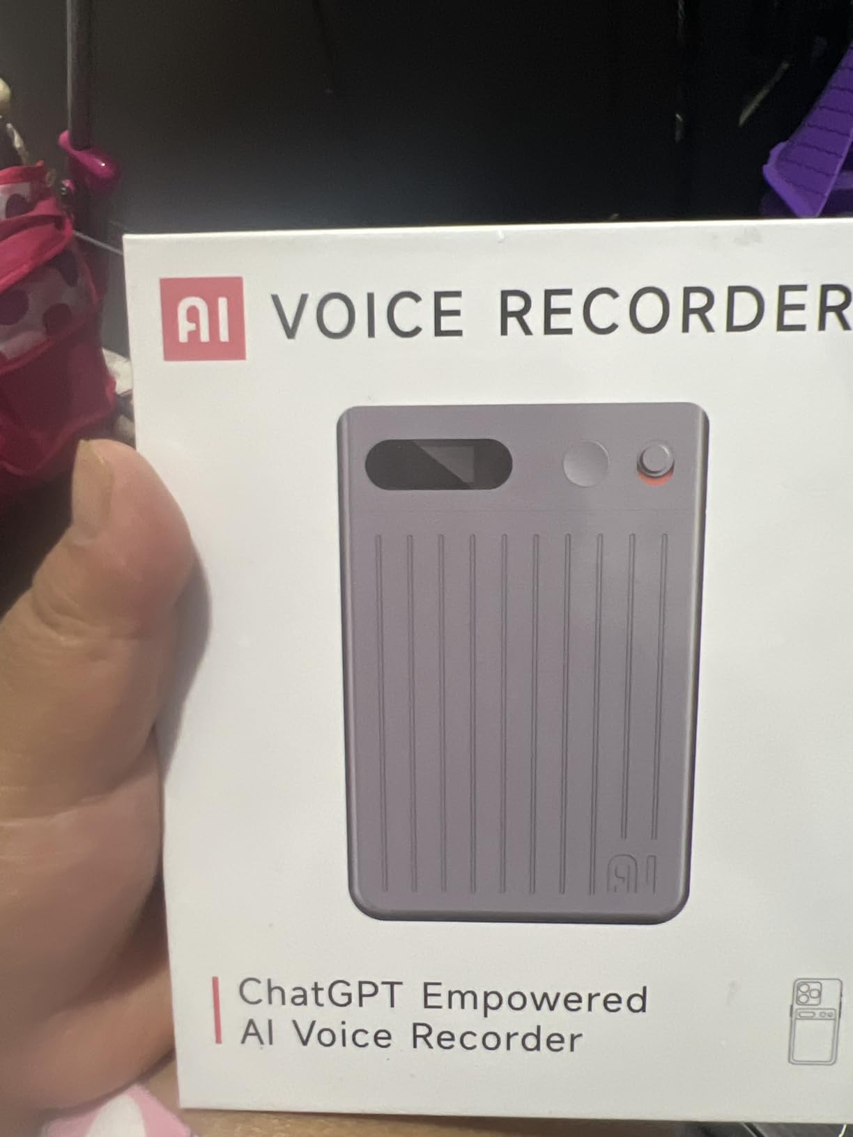AI Voice Recorder, 64GB Audio Note Recorder – 73H Battery, USB-C Fast Charge, Magnetic Clip, 118-Language Transcription, AI Noise Cancellation, App Control, for Lectures, Meetings, Calls- Gray - Customer Photo 2