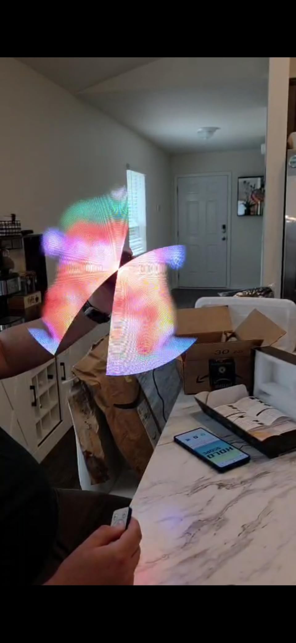 3D Hologram Fan, 16.5 Inch 3D Hologram Projector HD LED Holographic Advertising Display with Remote, WiFi and APP, Holographic Video Advertising Projector for Business,Bar,Halloween (42CM, 8G) Customer Review 3D Hologram Fan, 16.5 Inch 3D Hologram Projector HD LED Holographic Advertising Display with Remote, WiFi and APP, Holographic Video Advertising Projector for Business,Bar,Halloween (42CM, 8G) - Customer Photo 1