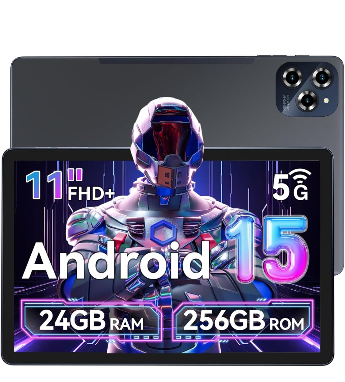 Android 15 Tablet with 11 Inch FHD Display, 24GB RAM 256GB ROM /2TB TF, T615 Octa-Core AI Tablets, 8000mAh/18W Fast Charge, 5G WiFi & 13MP Camera, TÜV Certified Netflix HD for Streaming/Gaming - Customer Photo 2