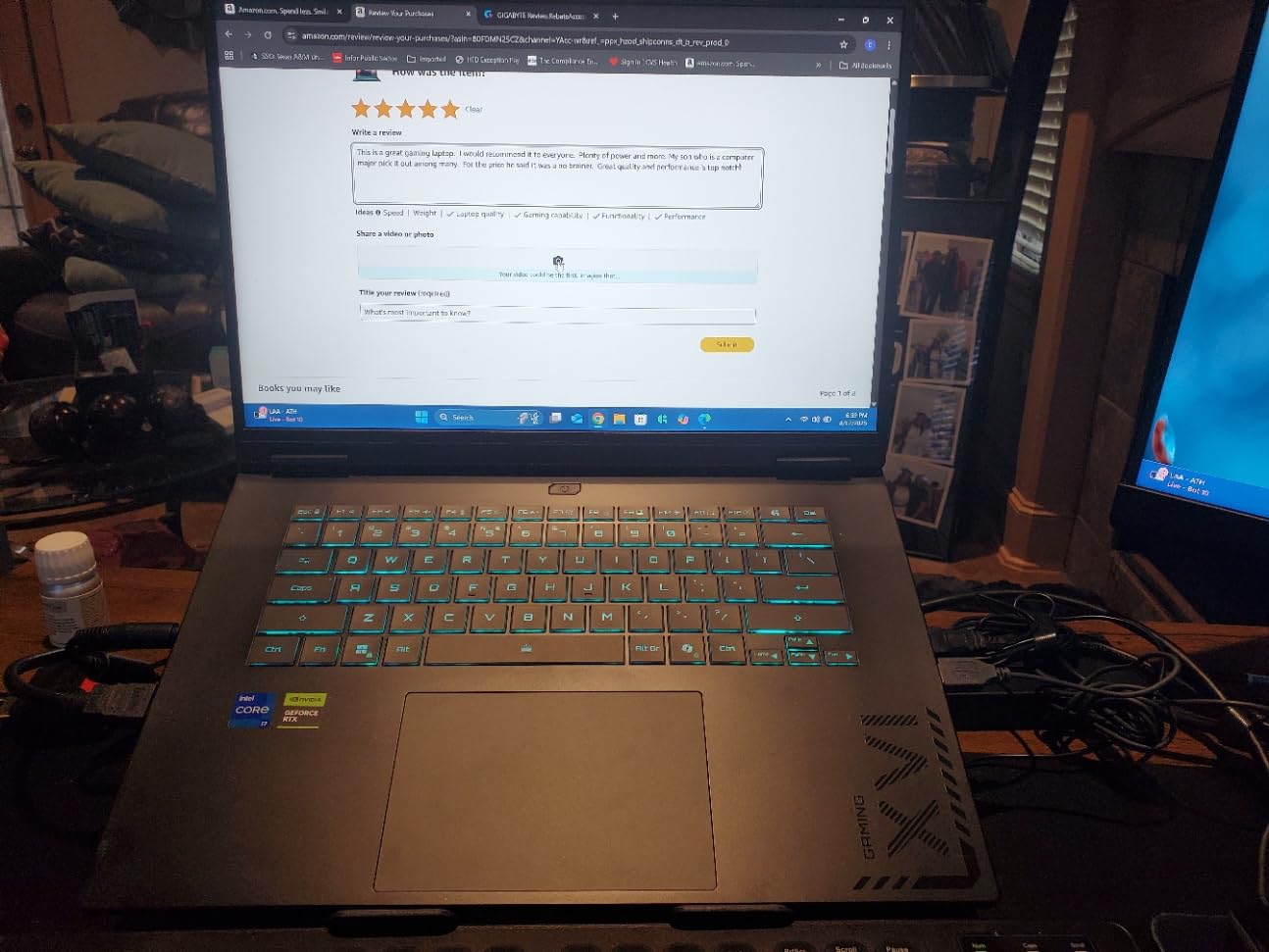 Gaming A16 Gaming Laptop - 165Hz 1920x1200 WUXGA - NVIDIA GeForce RTX 5070 - Intel i7-13620H - 1TB SSD with 32GB DDR5 RAM - Windows 11 Home AD Gaming A16 CWHI3US864SH Customer Review Gaming A16 Gaming Laptop - 165Hz 1920x1200 WUXGA - NVIDIA GeForce RTX 5070 - Intel i7-13620H - 1TB SSD with 32GB DDR5 RAM - Windows 11 Home AD Gaming A16 CWHI3US864SH - Customer Photo 3