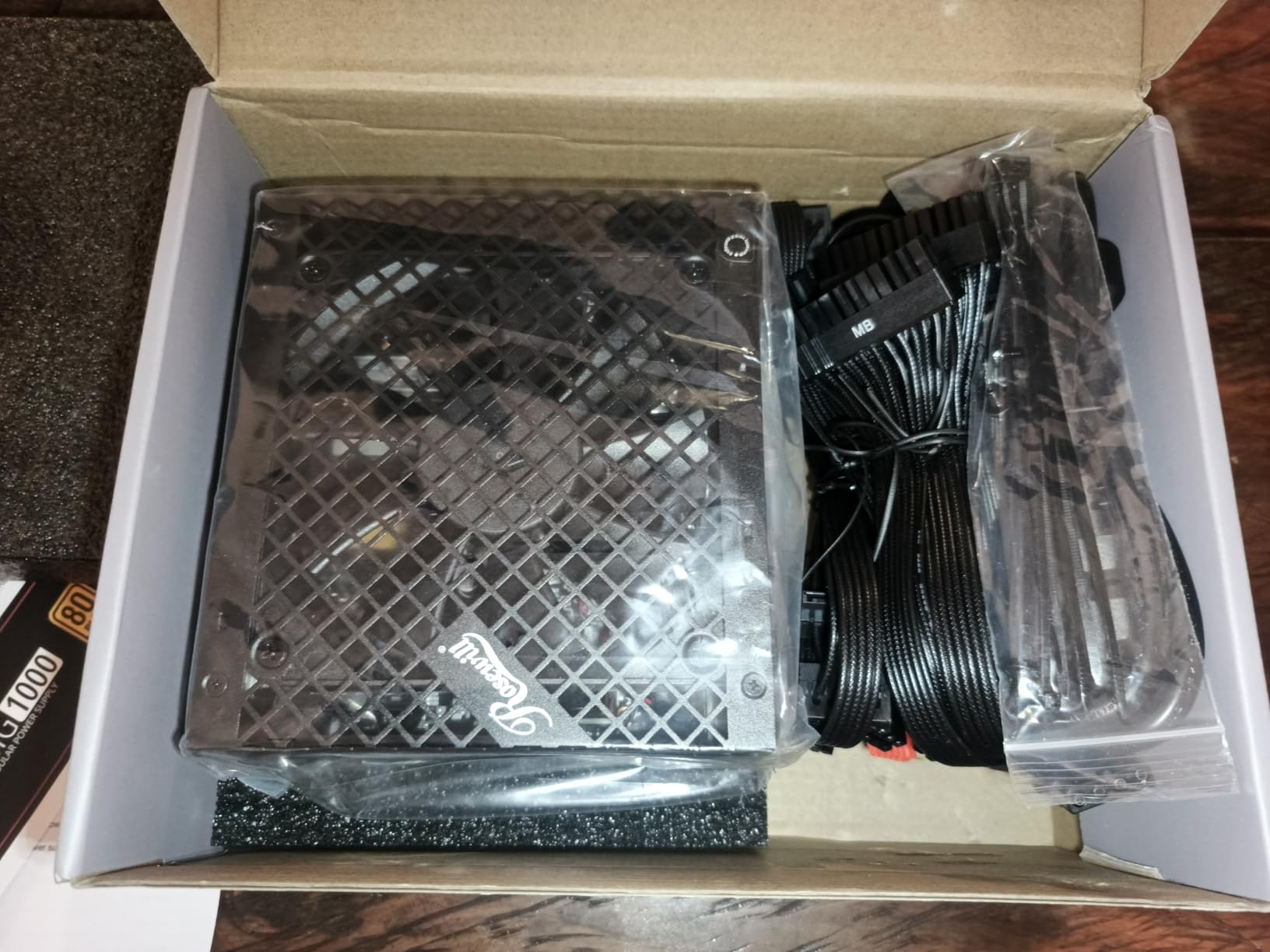 Rosewill VMG 1000W 80+ Gold, ATX 3.0 & 3.1 Compatible, Full Modular Low-Noise Power Supply, PCIe 5.1 12V-2x6 Connector, 100% Japanese Electrolytic Capacitor, 120mm FDB Silent Fan - 5 Year Warranty Customer Review Rosewill VMG 1000W 80+ Gold, ATX 3.0 & 3.1 Compatible, Full Modular Low-Noise Power Supply, PCIe 5.1 12V-2x6 Connector, 100% Japanese Electrolytic Capacitor, 120mm FDB Silent Fan - 5 Year Warranty - Customer Photo 2