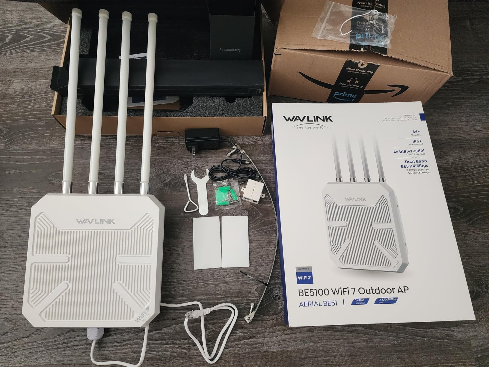 WAVLINK WiFi 7 BE5100 Outdoor WiFi Extender, Dual Band Long-Range Outdoor WiFi Repeater|Access Point|Mesh Router, POE Powered | IP67 Waterproof | 4 x 8dBi Antennas, Up to 2800 sq.ft Customer Review WAVLINK WiFi 7 BE5100 Outdoor WiFi Extender, Dual Band Long-Range Outdoor WiFi Repeater|Access Point|Mesh Router, POE Powered | IP67 Waterproof | 4 x 8dBi Antennas, Up to 2800 sq.ft - Customer Photo 1