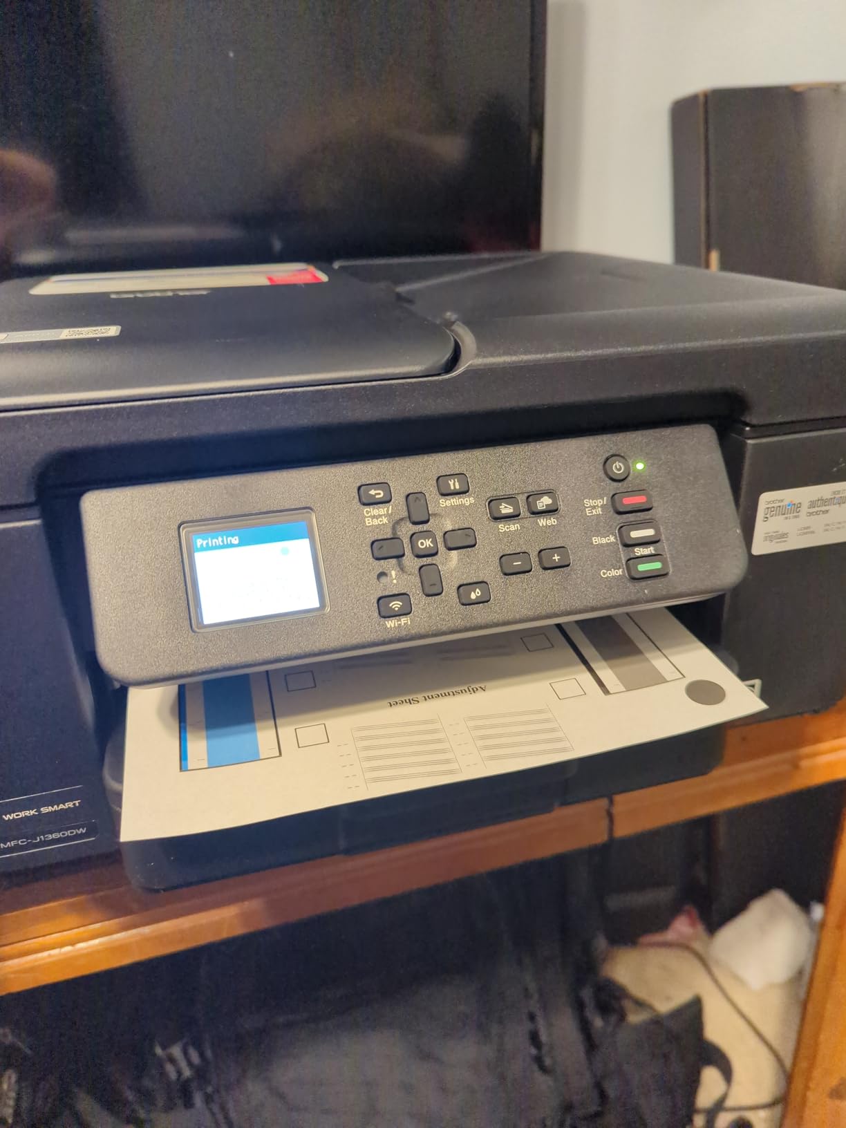 Brother Work Smart 1360 Wireless Color Inkjet All-in-One Printer with Automatic Duplex Printing and 1.8