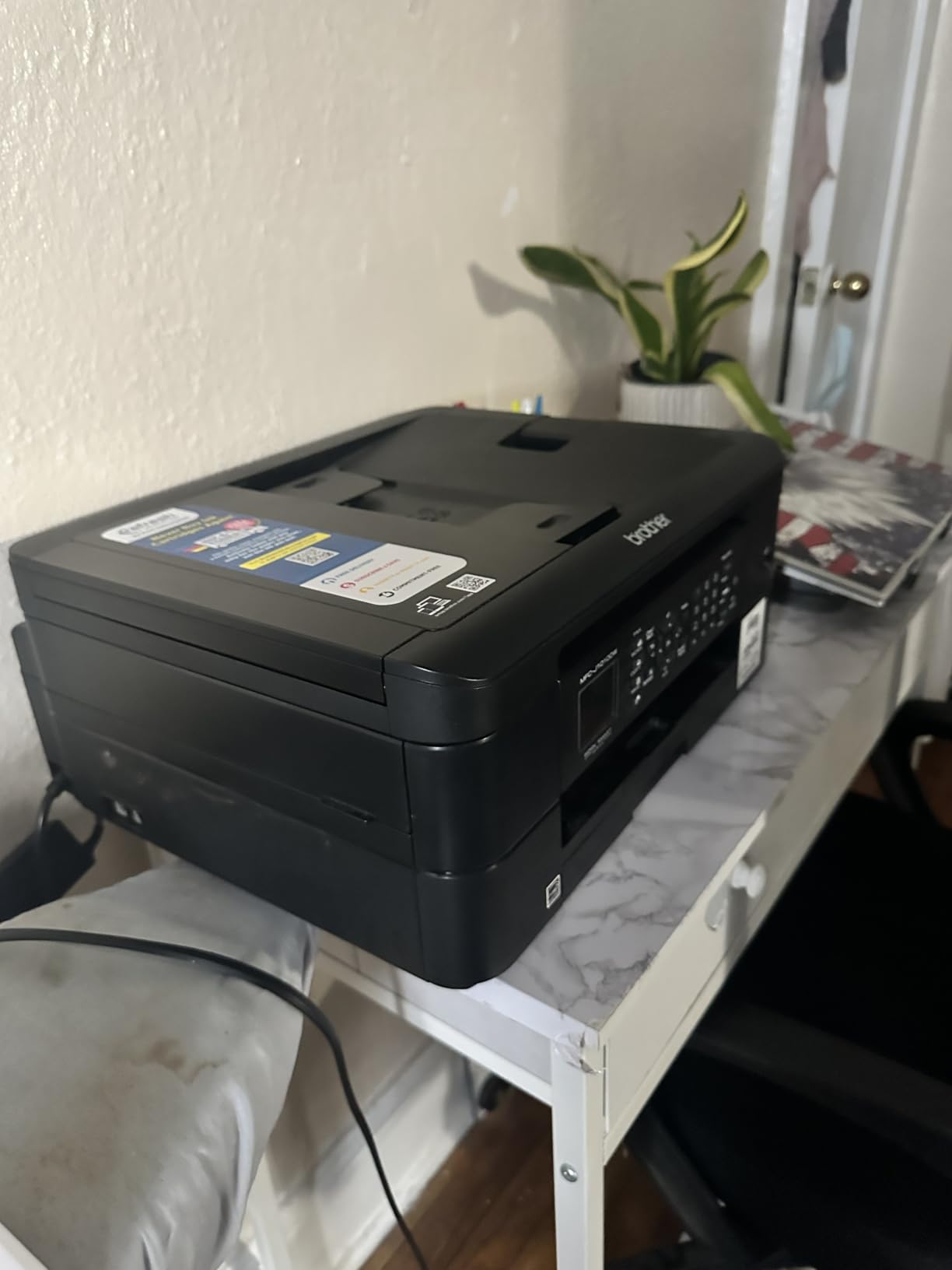 Brother Work Smart 1360 Wireless Color Inkjet All-in-One Printer with Automatic Duplex Printing and 1.8