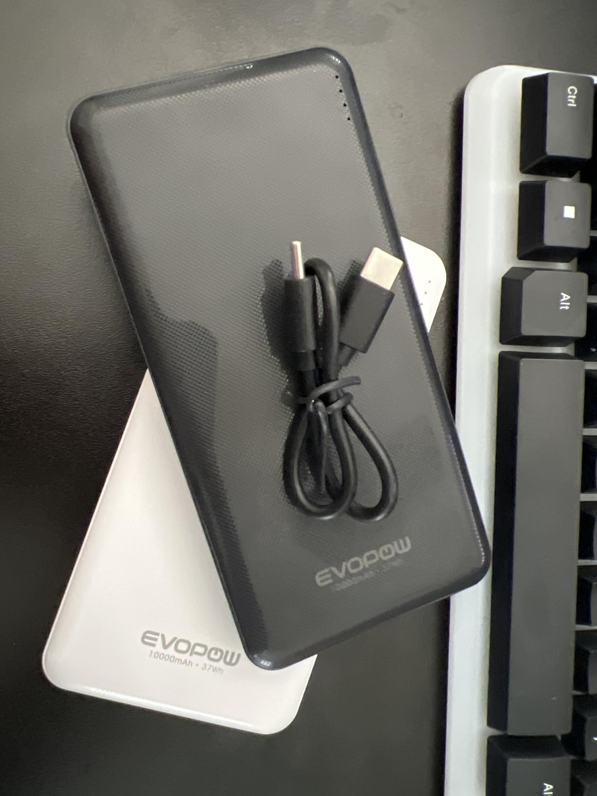 2 Pack Portable Charger, Slimmer 10000mAh Power Bank, 15W USB C in&Out Fast Charging Battery Pack, Portable Power Bank for iPhone 16 15 14 13 12 iPad Samsung S23 S22 Pixel etc (Black) - Customer Photo 1