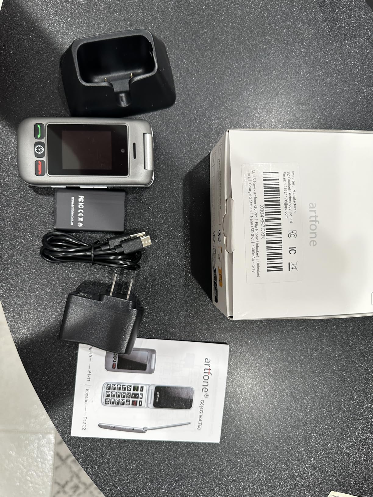 G6 Pro Grey - 4G LTE Flip Phone Unlcoked丨Cell Phone for Seniors丨2.4