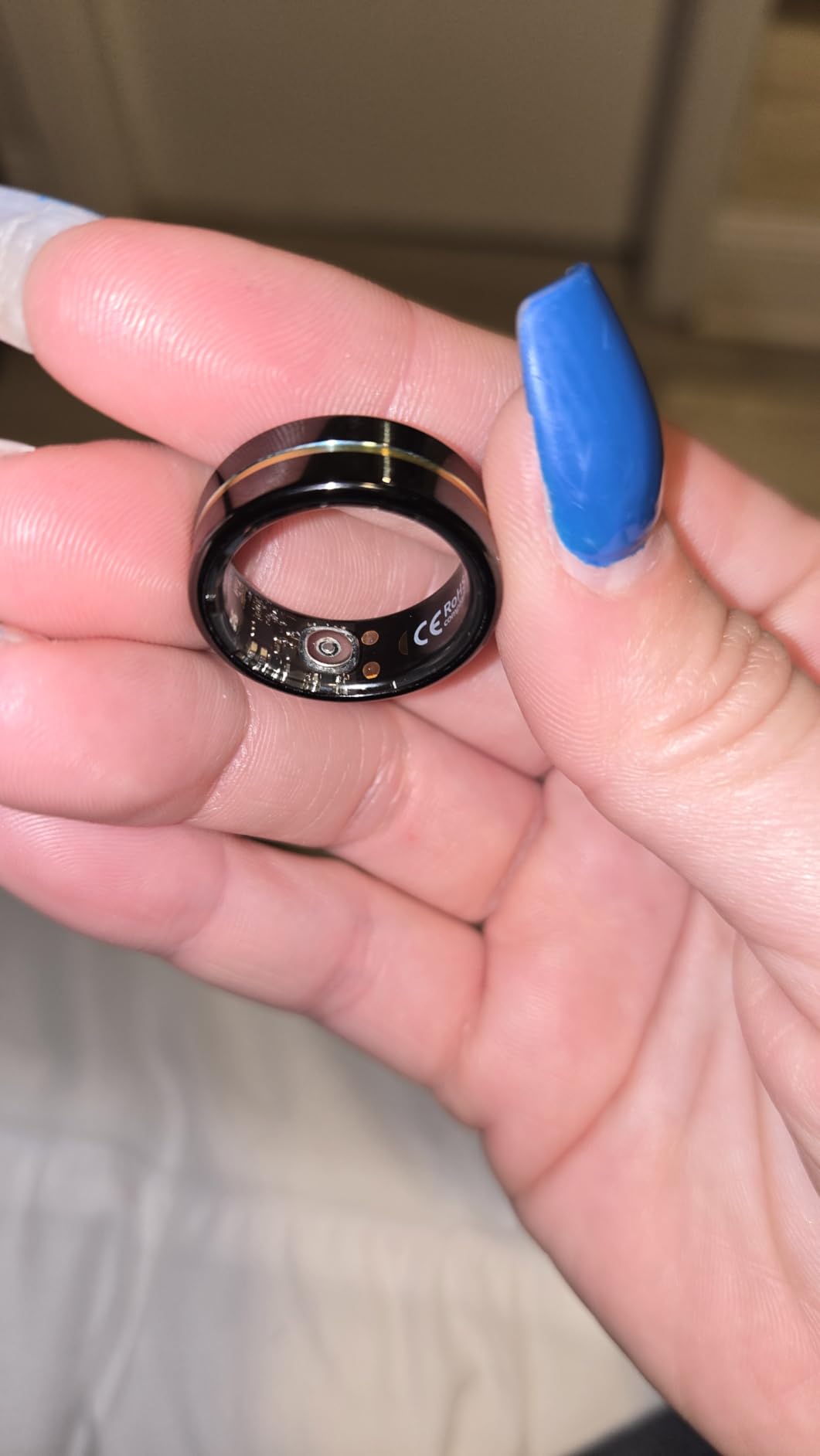Ultra Smart Ring for Women Men,Health Fitness Tracker with Sleep/Blood Pressure/Oxygen Monitoring, Heart Rate & Activity Tracking,IP68 Waterproof, 5+Day Battery,No Subscription Fee 1-Gold 7 - Customer Photo 4