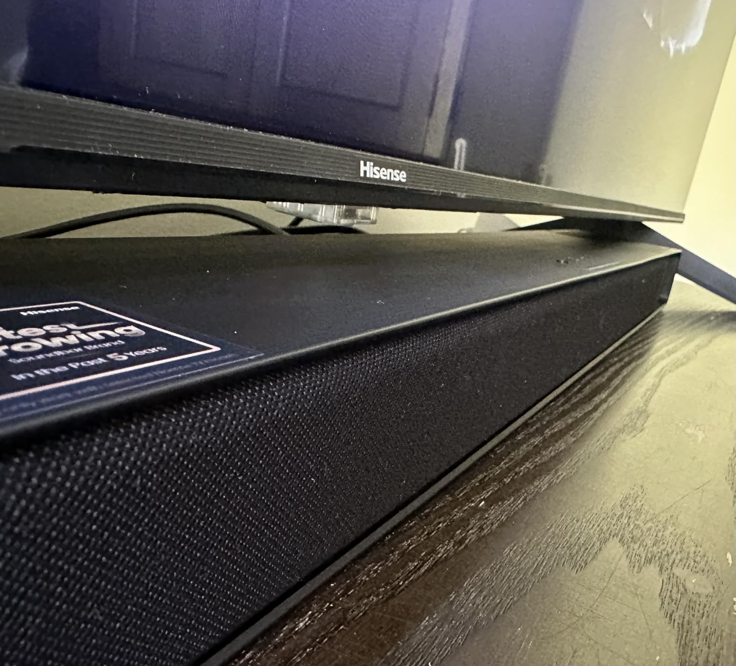 Hisense AX3120Q 3.1.2Ch Sound Bar with Wireless Subwoofer, Dolby Atmos, DTS:X, Bluetooth 5.3, Roku TV Ready, HDMI/AUX/ARC/Optical/USB, EzPlay 3.0, 7 EQ Modes, Hi Concerto - Customer Photo 1