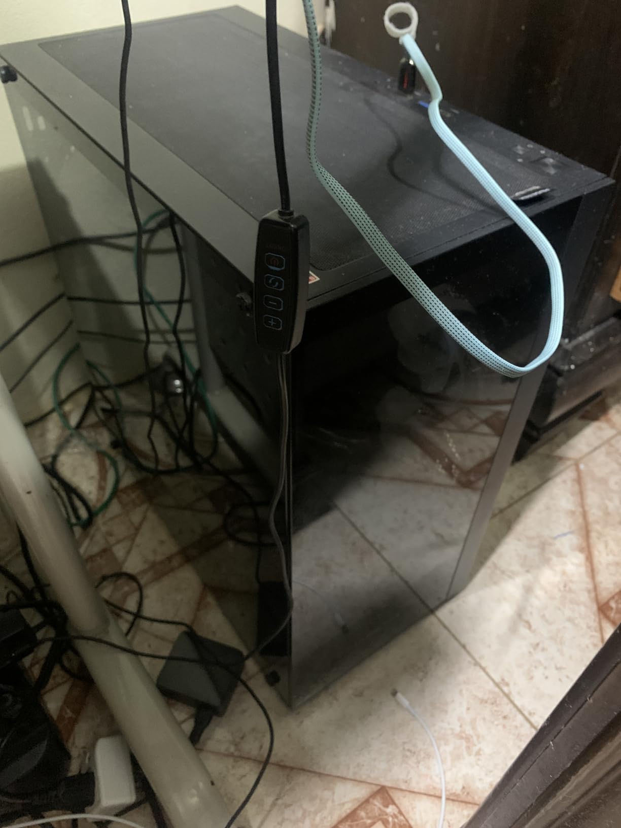 MUSETEX ATX PC Case 7 PWM ARGB Fans Pre-Installed, Type-C Mid Tower Computer Case with Full-View Dual Tempered Glass, Gaming PC Case, Black(K2) - Customer Photo 1