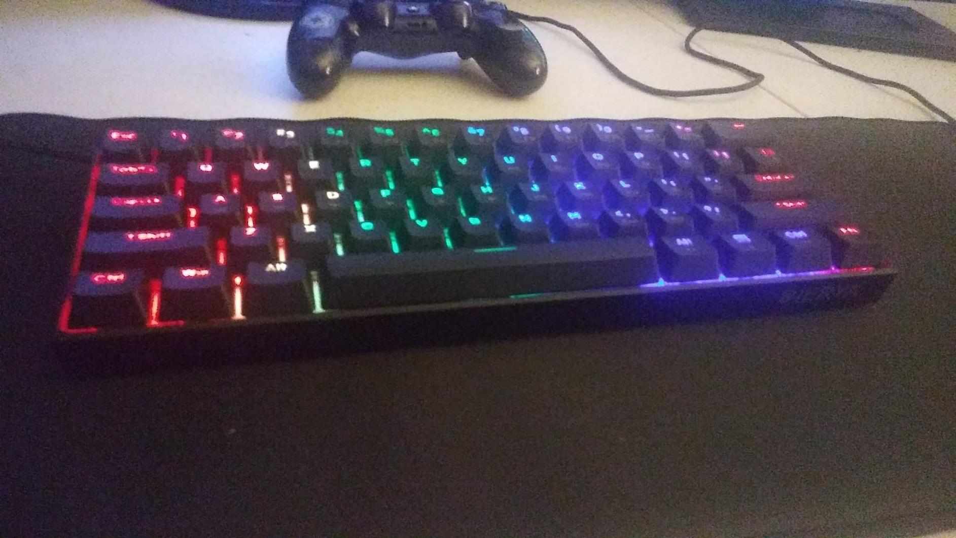 DIERYA DK81E 75% Mechanical Gaming Keyboard, Hot-Swappable Gasket-Mount Creamy Sound, Programmable, Volume Knob, RGB Backlit, Double-Shot Keycaps, 6-Layer Foam, Pre-Lubed Switches, USB-C Wired, White - Customer Photo 1