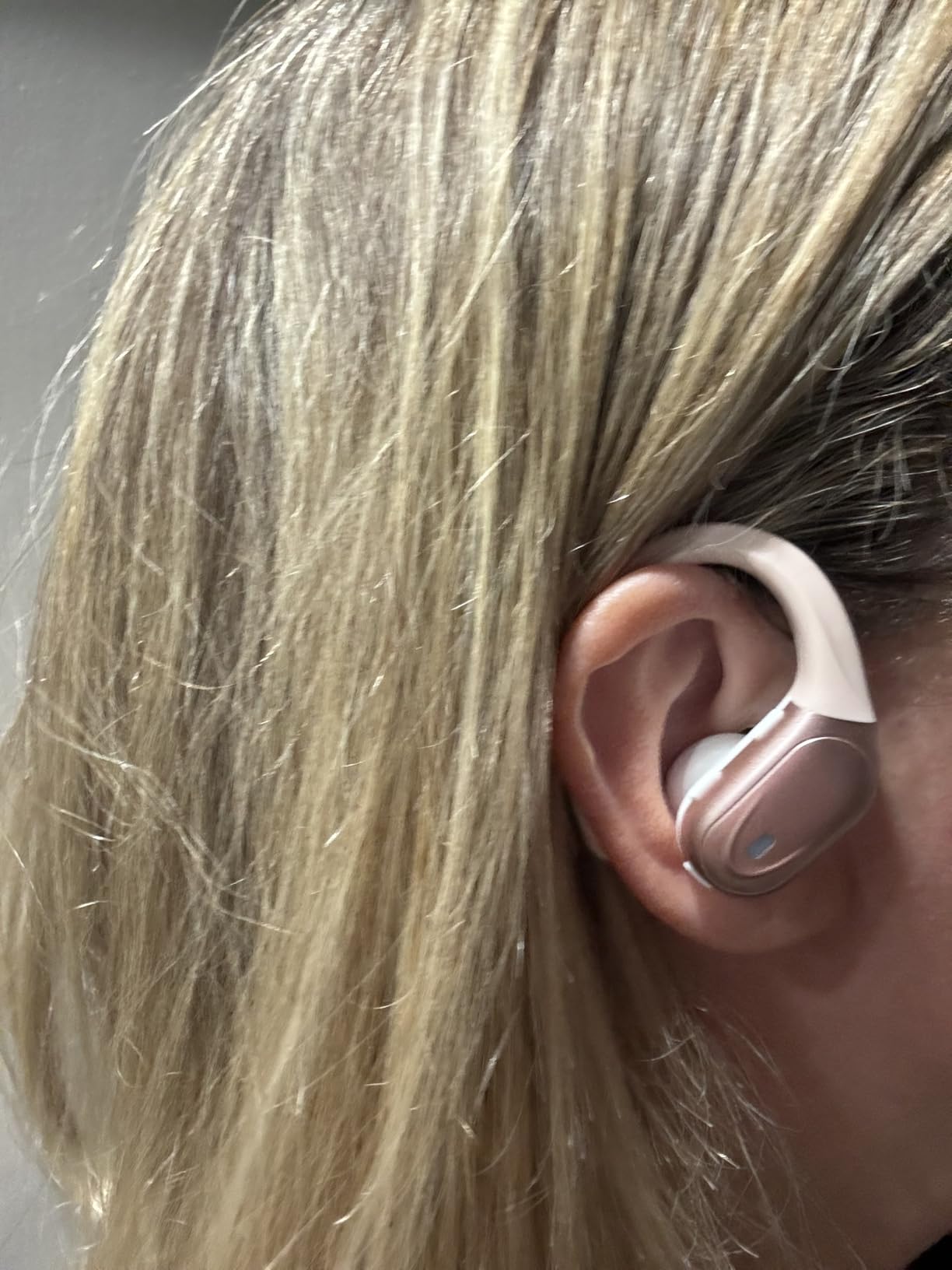 Wireless Earbuds, Sports Bluetooth Headphones, 80Hrs Playtime Ear Buds with LED Power Display, Noise Canceling Headset, IPX7 Waterproof Earphones for Workout/Running (Rose Gold) - Customer Photo 2