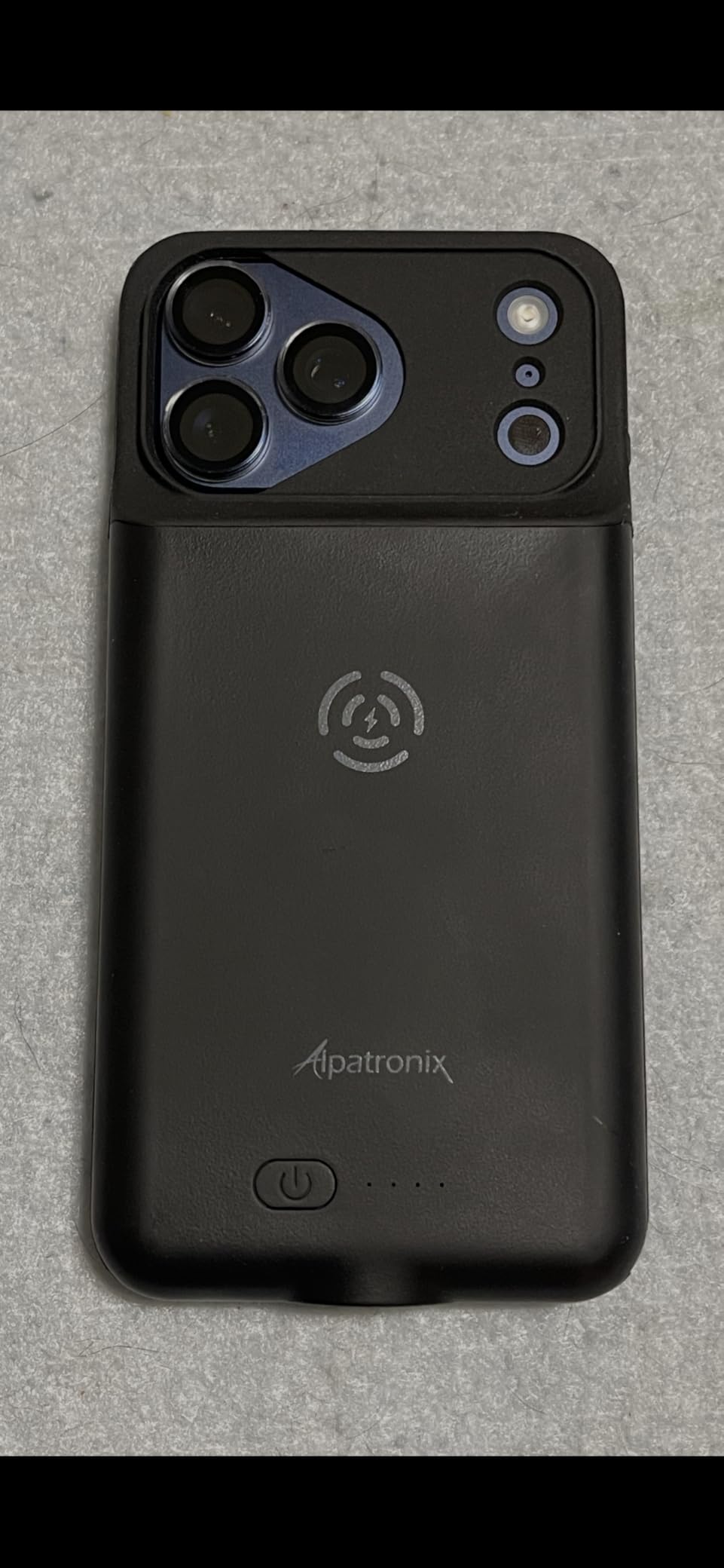 Alpatronix Battery Case for iPhone 17 Pro Max, Portable Strong Slim Protective Extended Charger Cover, 15W Fast Charging, High Capacity with Wireless Charging Case. Black Customer Review Alpatronix Battery Case for iPhone 17 Pro Max, Portable Strong Slim Protective Extended Charger Cover, 15W Fast Charging, High Capacity with Wireless Charging Case. Black - Customer Photo 1