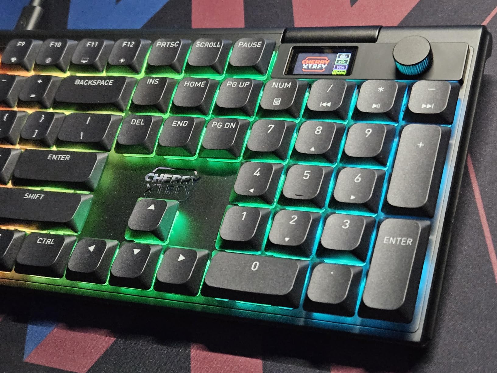 CHERRY XTRFY MX 10.1 Wireless | Cordless Low-Profile Gaming Keyboard | Rotary LCD Knob | RGB Lighting | Slim Aluminum Customer Review CHERRY XTRFY MX 10.1 Wireless | Cordless Low-Profile Gaming Keyboard | Rotary LCD Knob | RGB Lighting | Slim Aluminum - Customer Photo 1