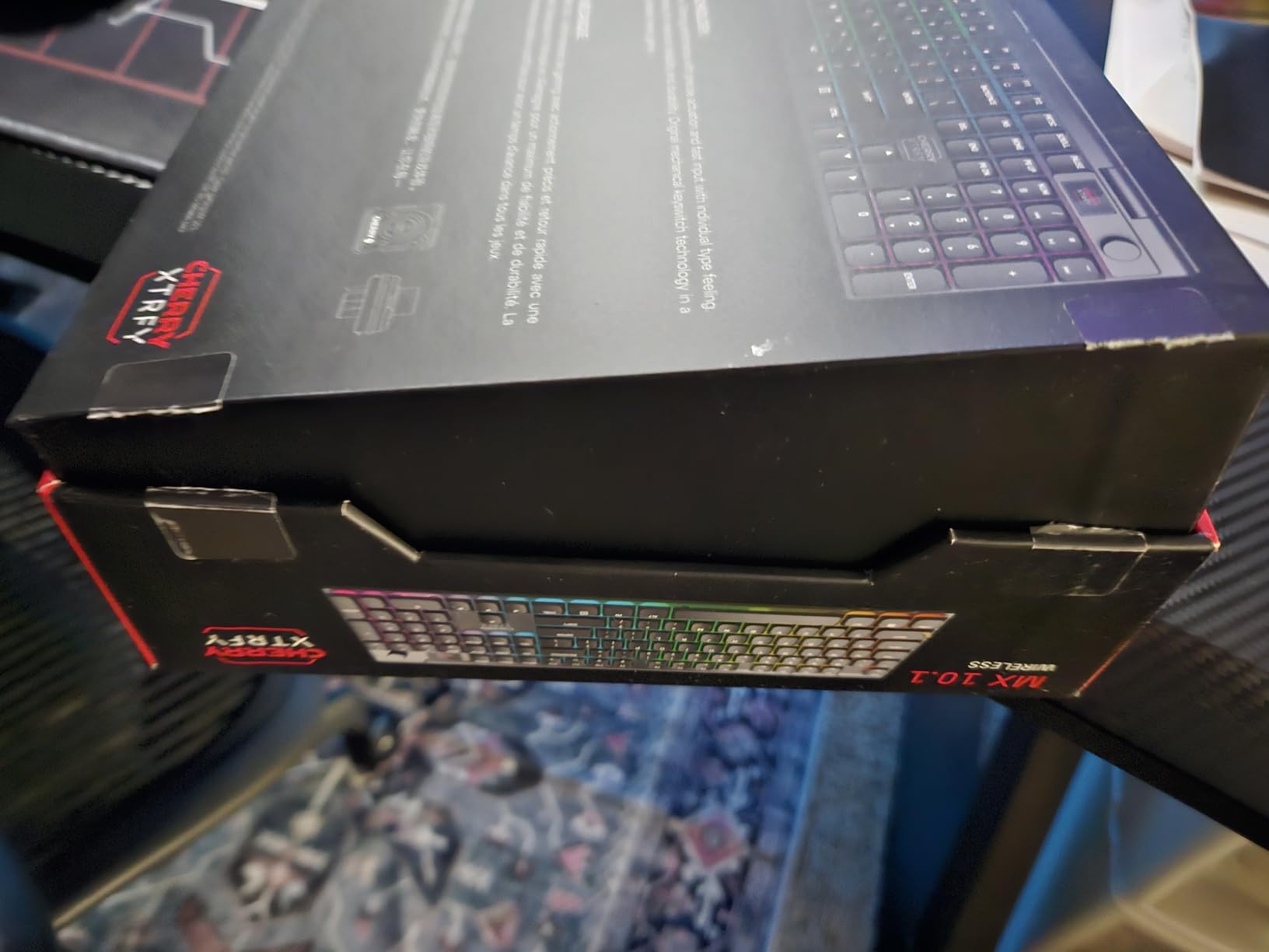 CHERRY XTRFY MX 10.1 Wireless | Cordless Low-Profile Gaming Keyboard | Rotary LCD Knob | RGB Lighting | Slim Aluminum Customer Review CHERRY XTRFY MX 10.1 Wireless | Cordless Low-Profile Gaming Keyboard | Rotary LCD Knob | RGB Lighting | Slim Aluminum - Customer Photo 2