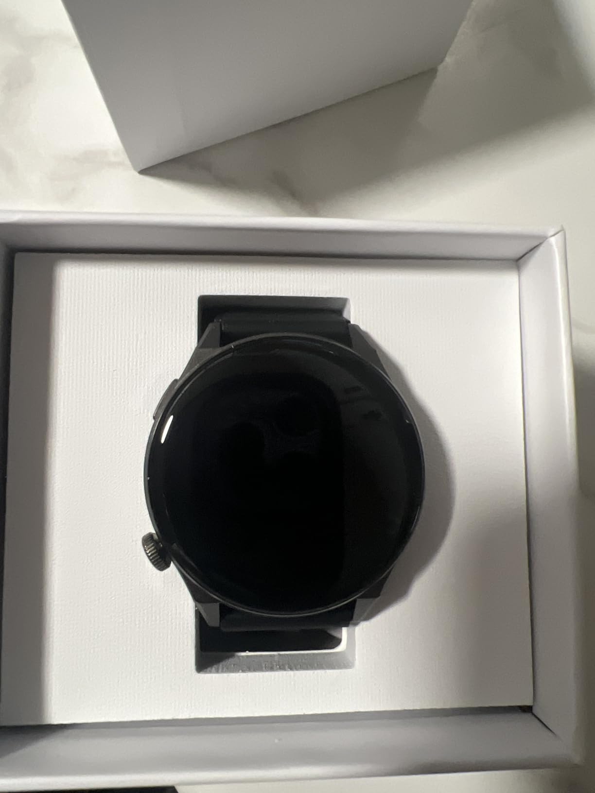 AI Translator Watch，Language Translator Device,Heart Rate & Sleep Monitor, AMOLED Display, Titanium Alloy Waterproof, Multi-Sport Modes,Black - Customer Photo 1