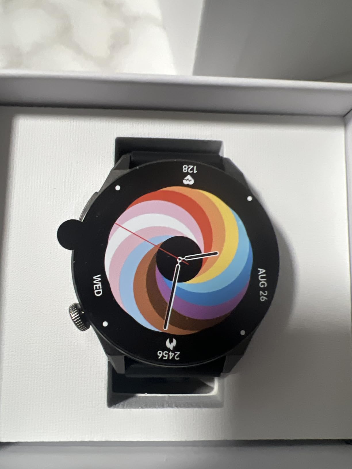 AI Translator Watch，Language Translator Device,Heart Rate & Sleep Monitor, AMOLED Display, Titanium Alloy Waterproof, Multi-Sport Modes,Black - Customer Photo 2