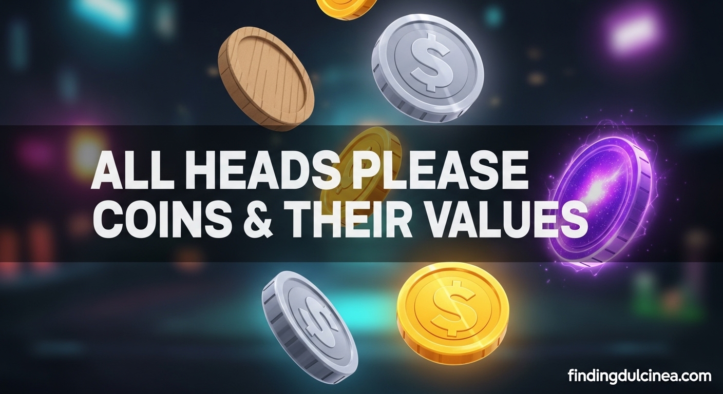 Heads Please Coins: All Values